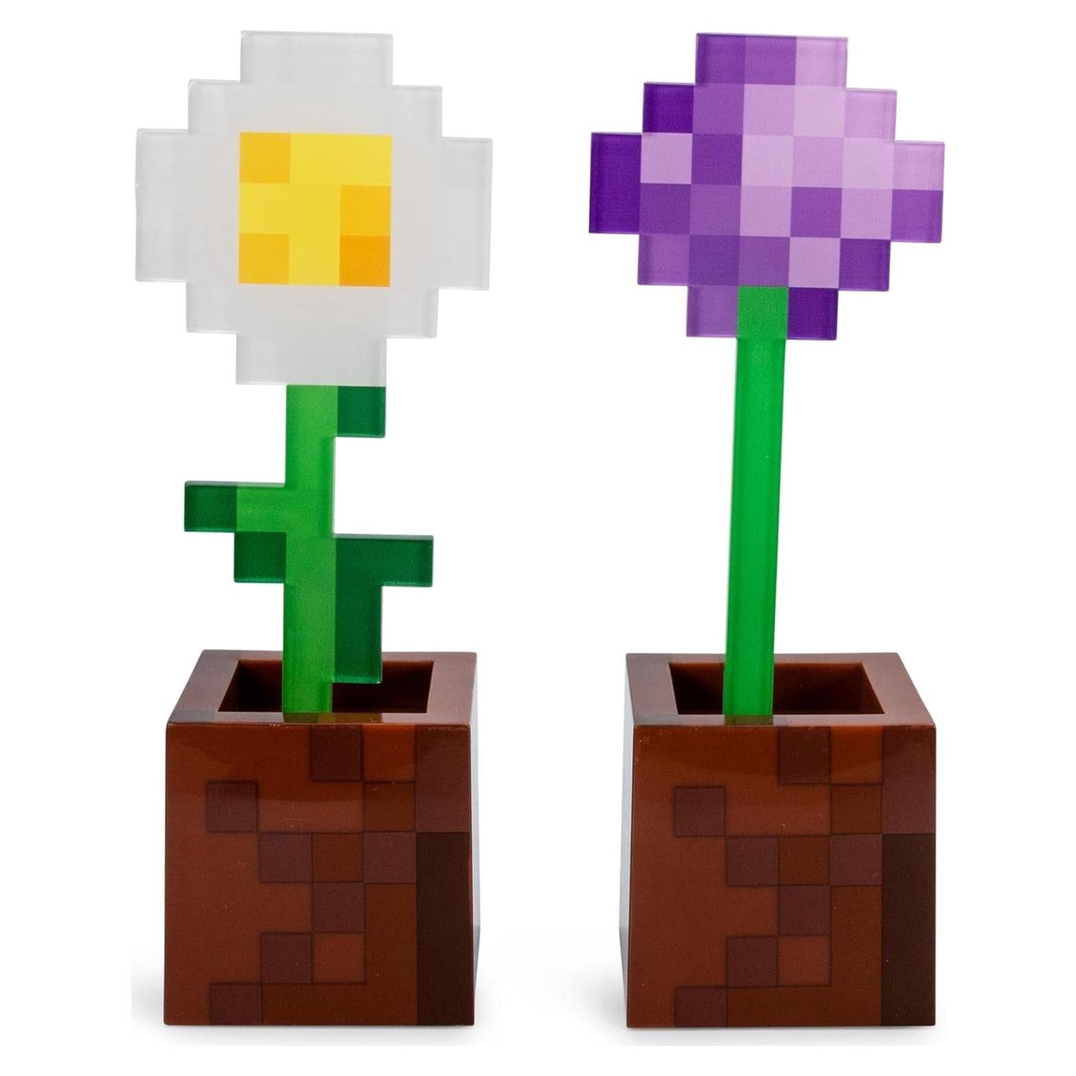 Lámparas LED de Mesa Minecraft Daisy y Allium, Set de 2