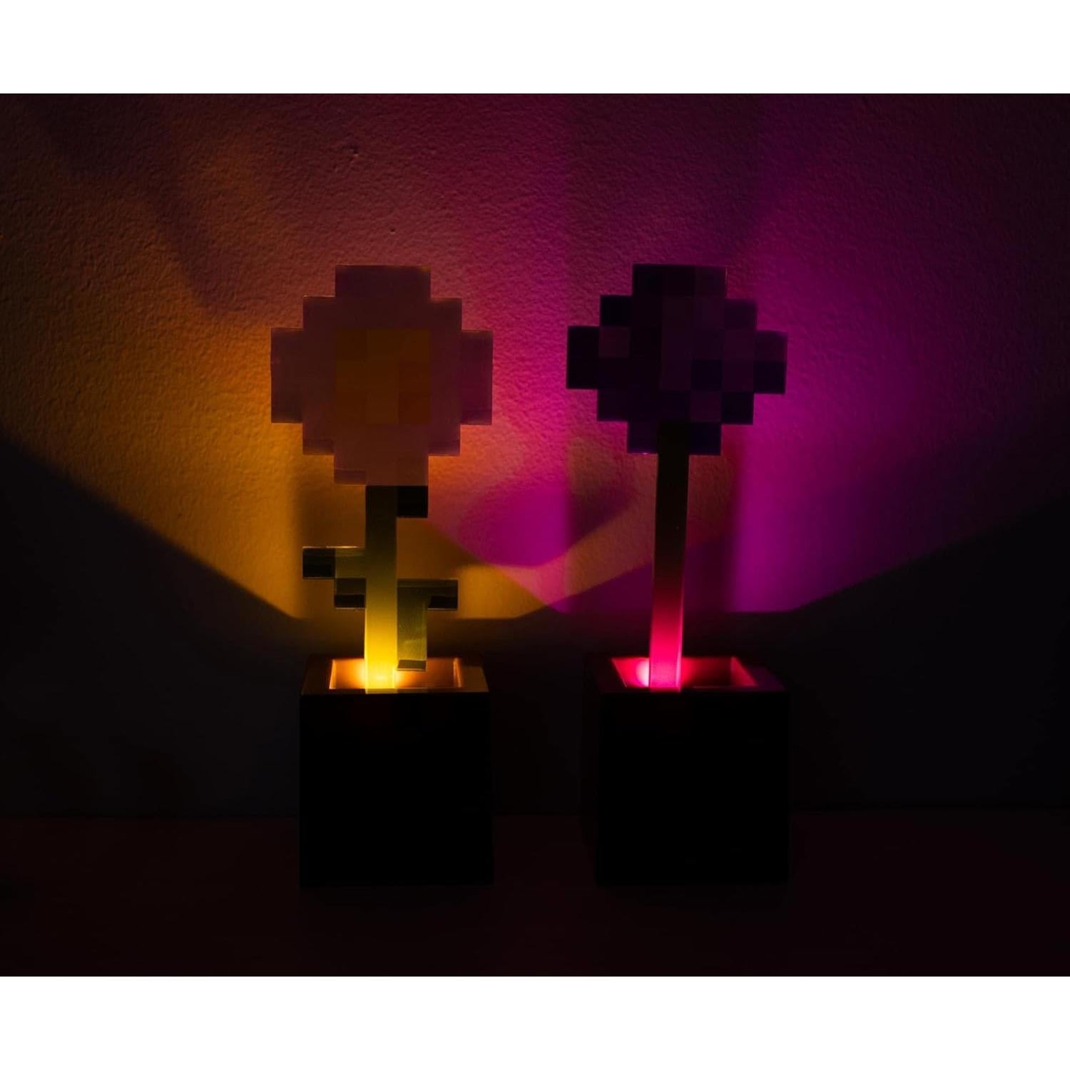 Lámparas LED de Mesa Minecraft Daisy y Allium, Set de 2