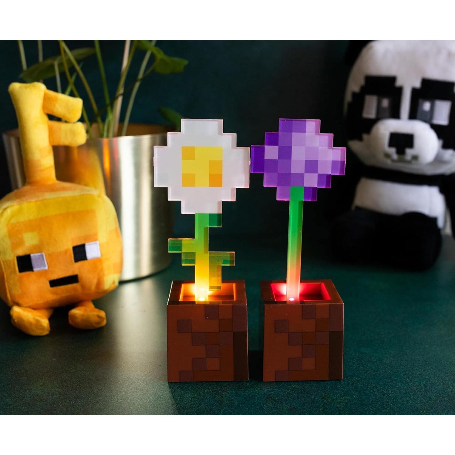 Lámparas LED de Mesa Minecraft Daisy y Allium, Set de 2