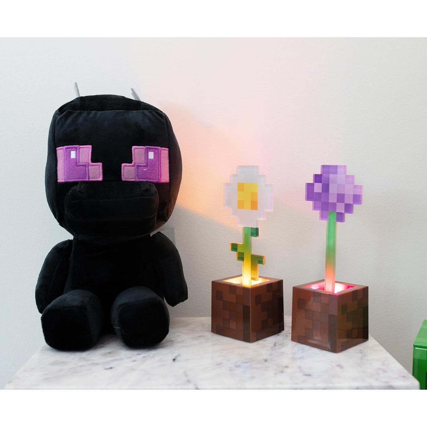 Lámparas LED de Mesa Minecraft Daisy y Allium, Set de 2