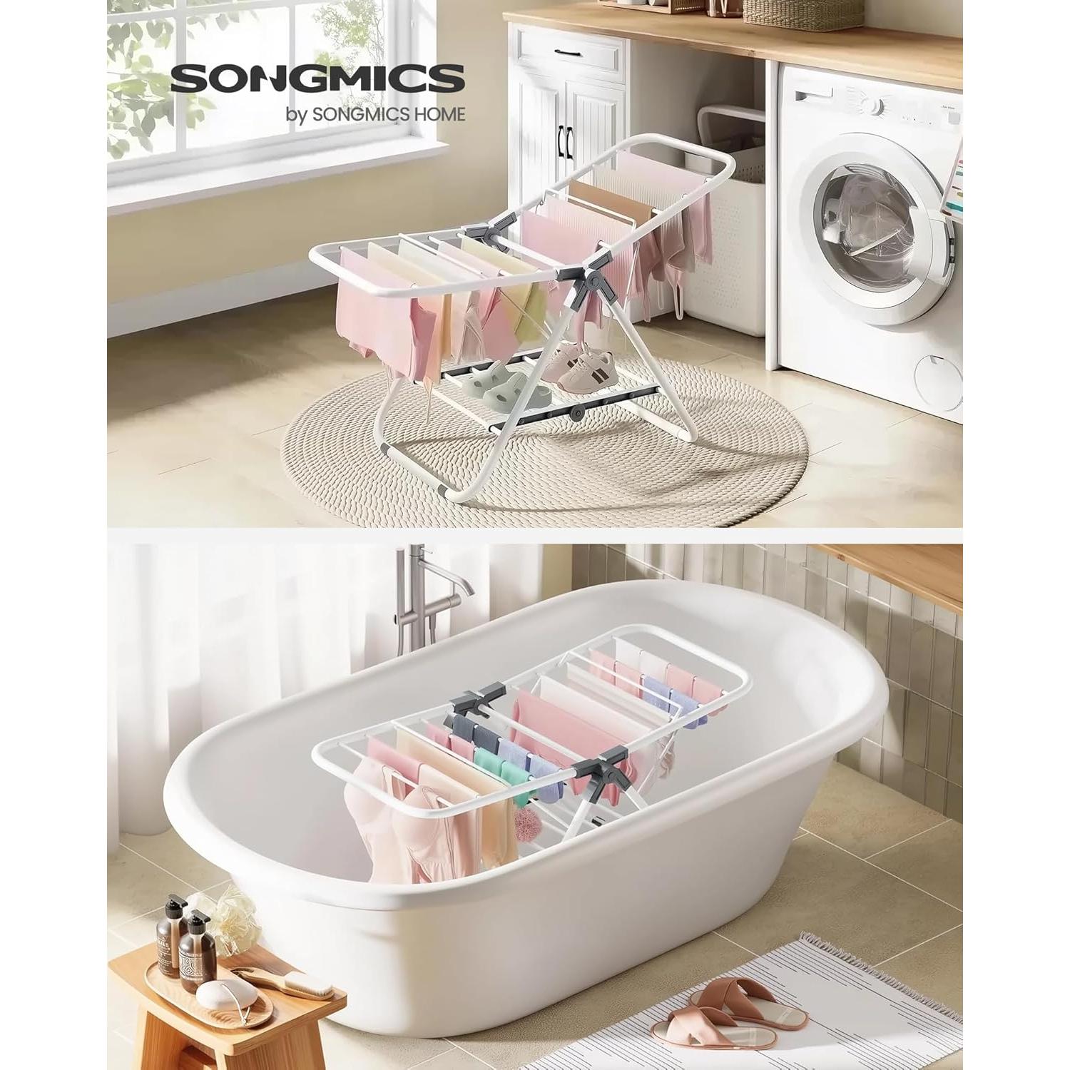 Soporte para Secar Ropa Plegable SONGMICS 2 Niveles 44x101cm