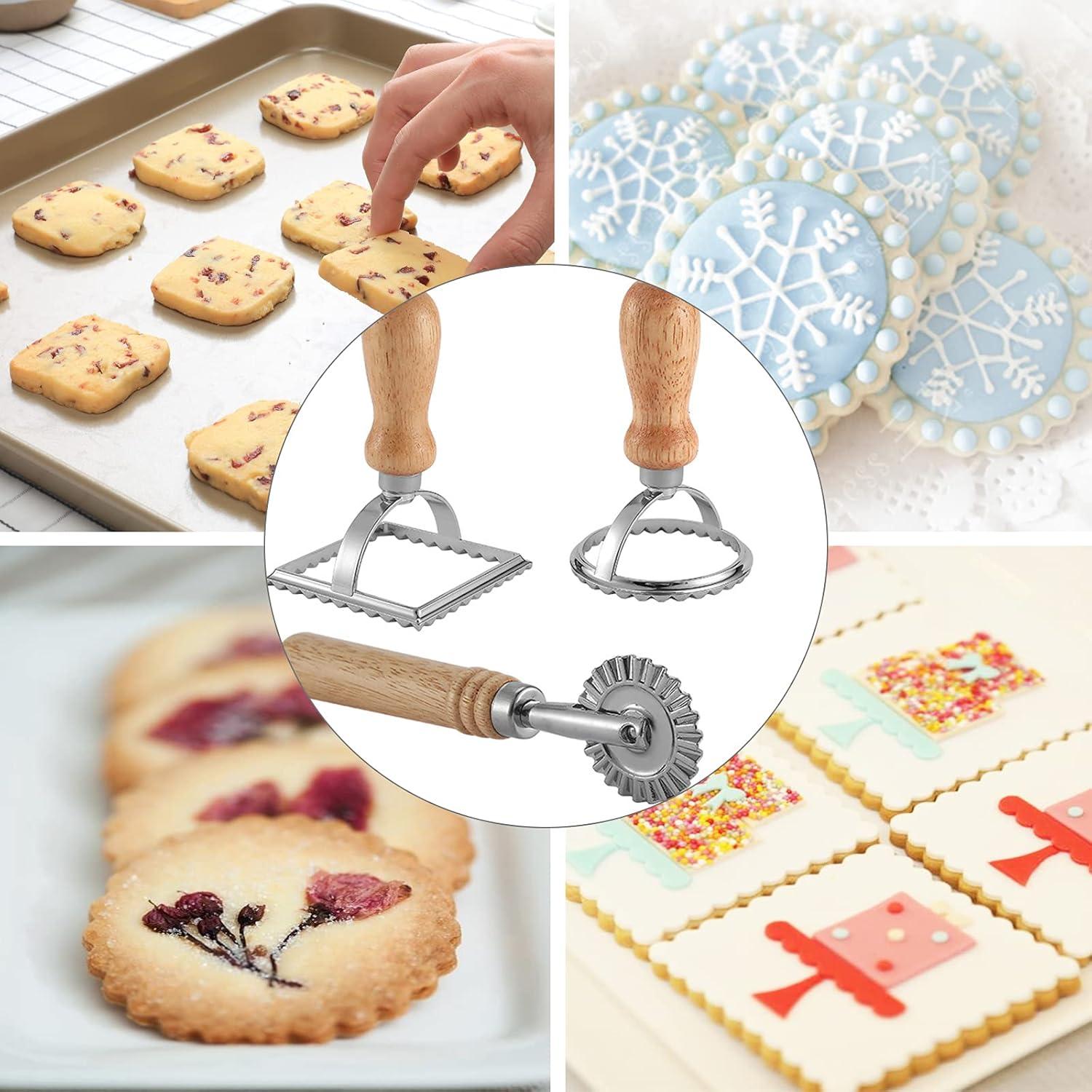 Cortador de Ravioles HSP-HSWITI 3 Set con Mango de Madera