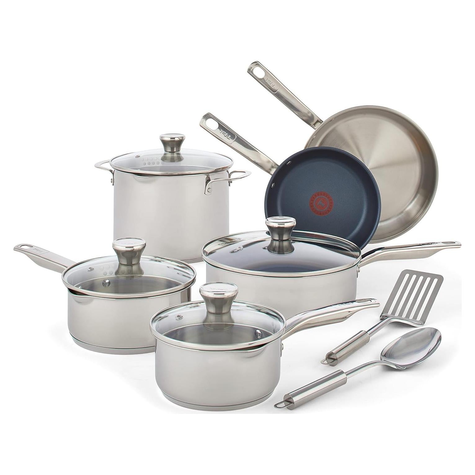 Juego de Utensilios de Cocina T-fal 12 Piezas Acero Inoxidable