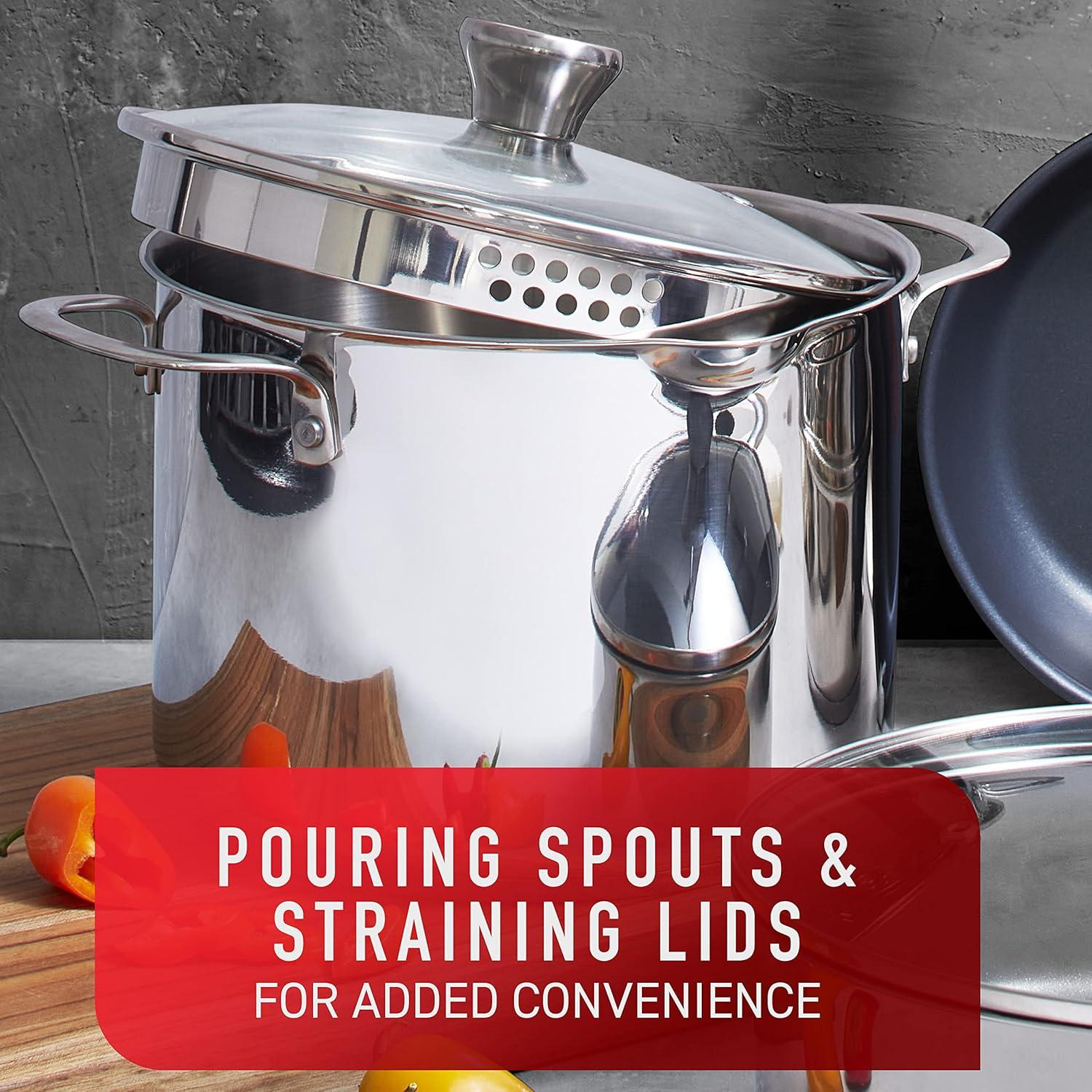 Juego de Utensilios de Cocina T-fal 12 Piezas Acero Inoxidable