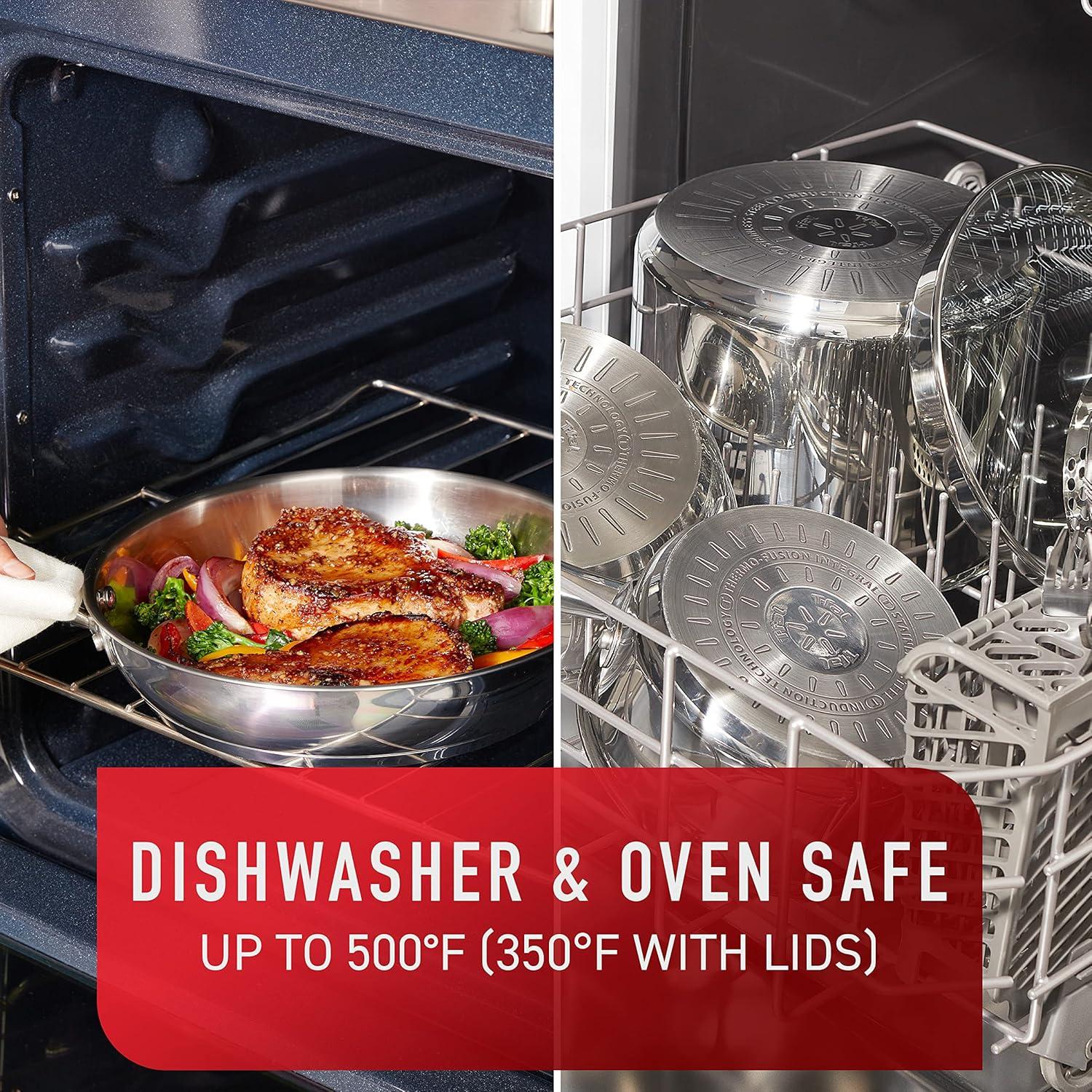 Juego de Utensilios de Cocina T-fal 12 Piezas Acero Inoxidable