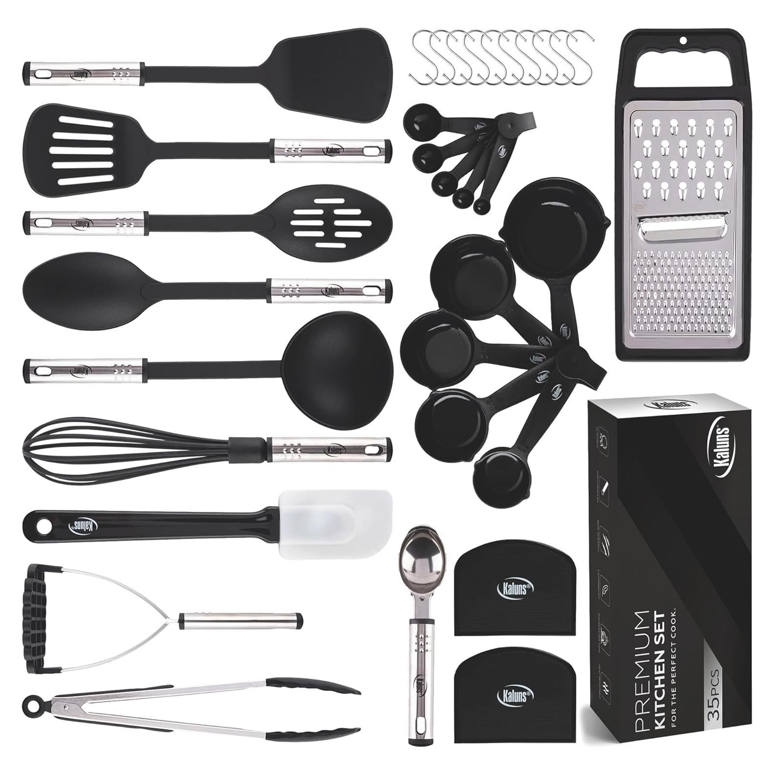 Juego de Utensilios de Cocina Kaluns 35 Piezas Nylon Acero