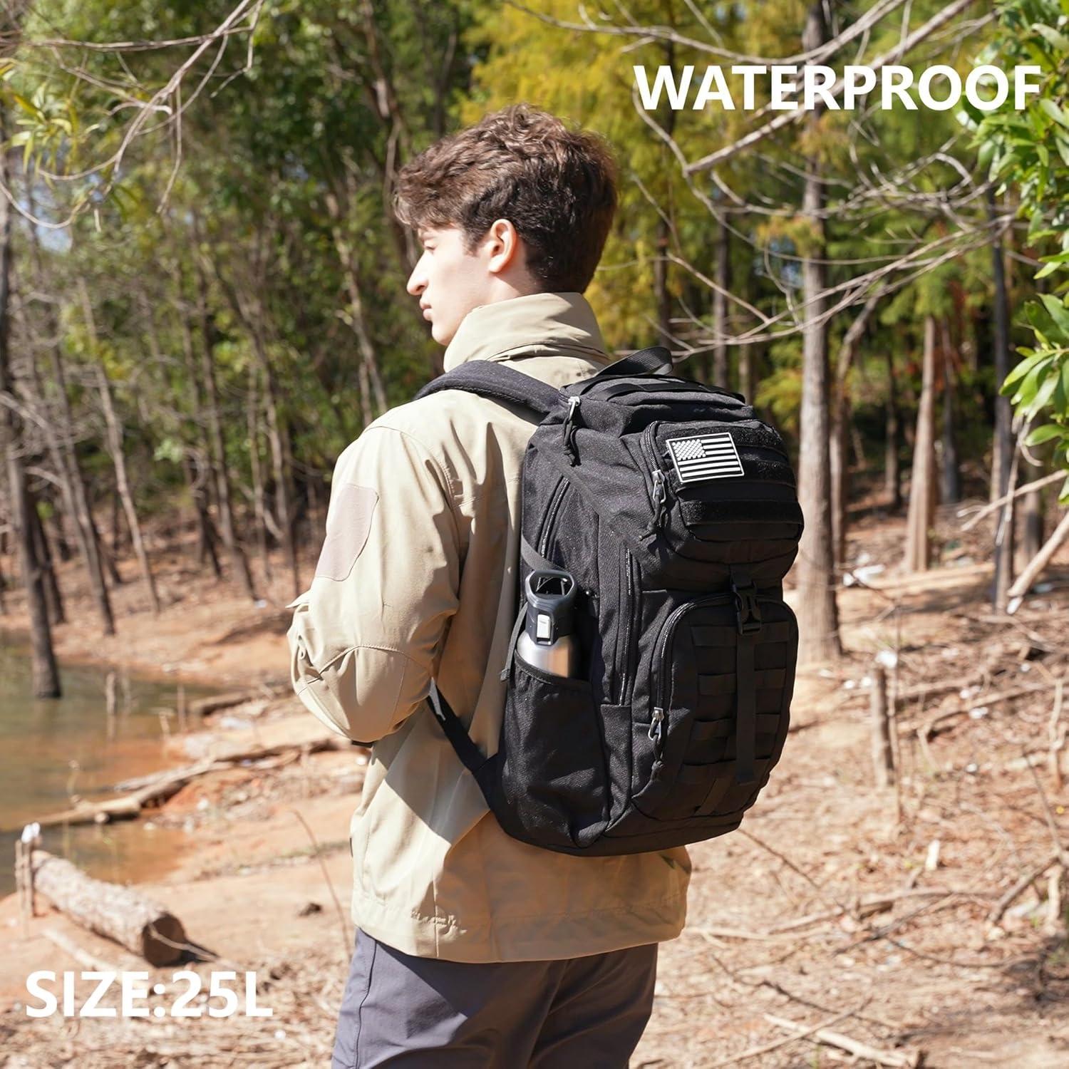 Mochila táctica Wotony 25L impermeable para exteriores