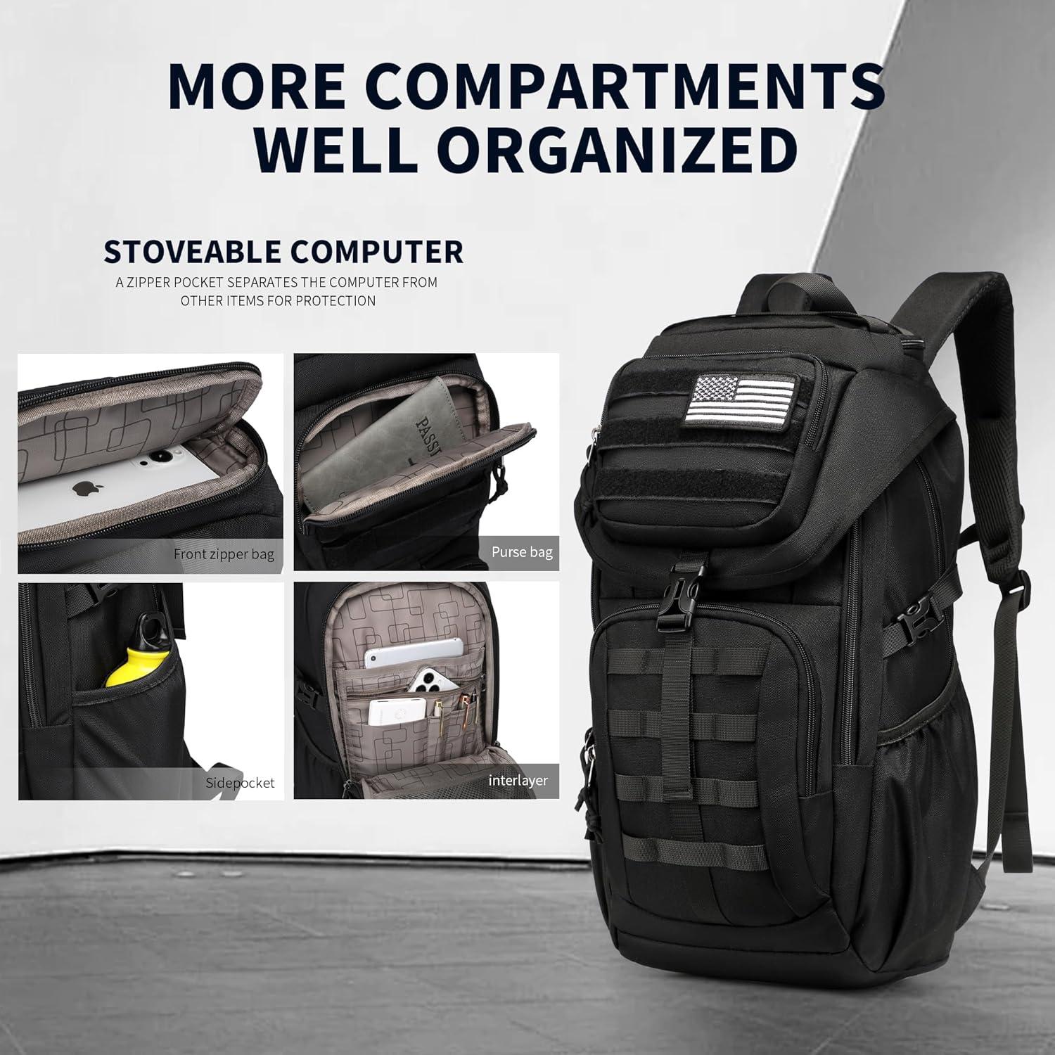 Mochila táctica Wotony 25L impermeable para exteriores