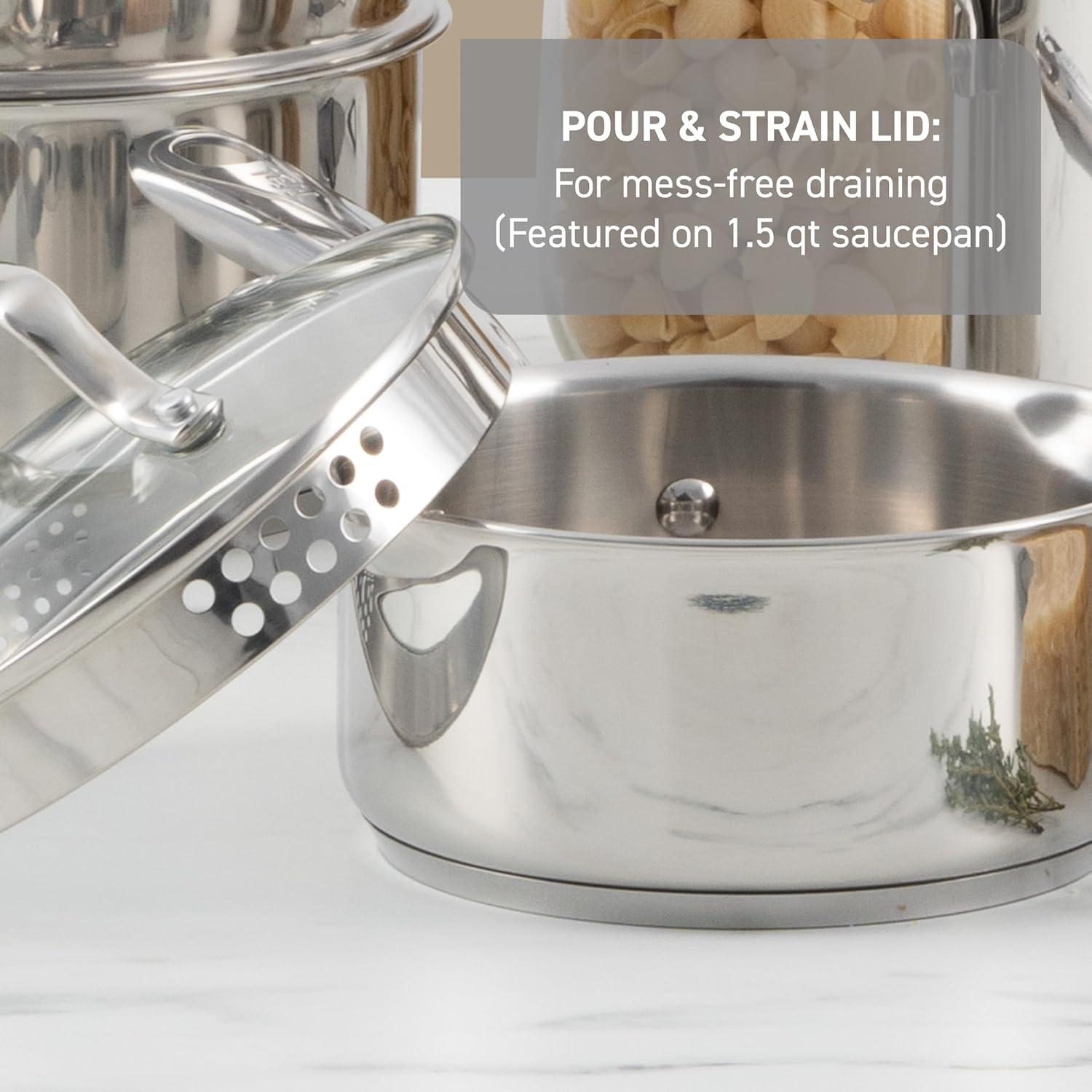 Juego de Utensilios de Cocina T-fal 11 Piezas Acero Inoxidable