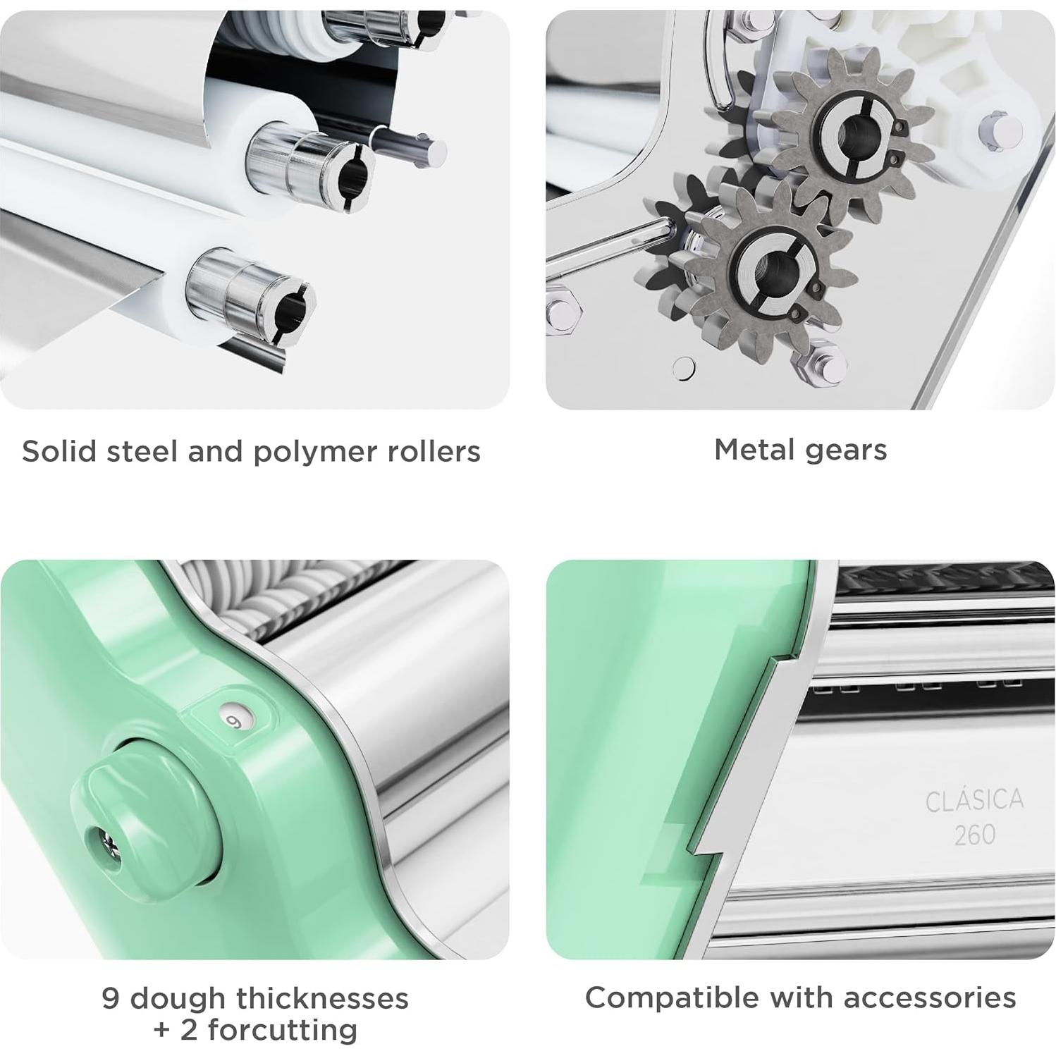 MAQUINA PARA HACER PASTA PASTALINDA Classic 26 cm, 9 posiciones