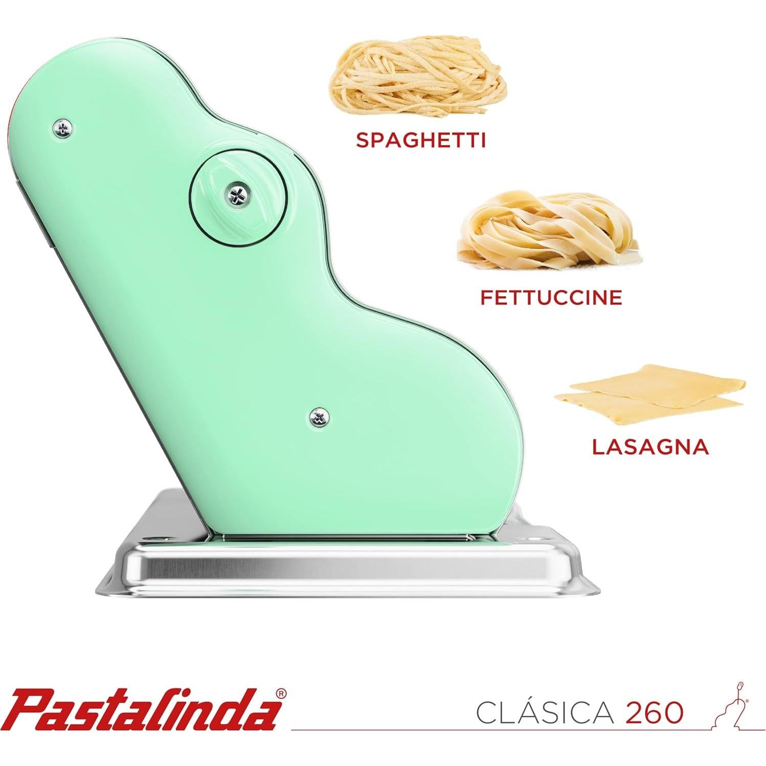 MAQUINA PARA HACER PASTA PASTALINDA Classic 26 cm, 9 posiciones