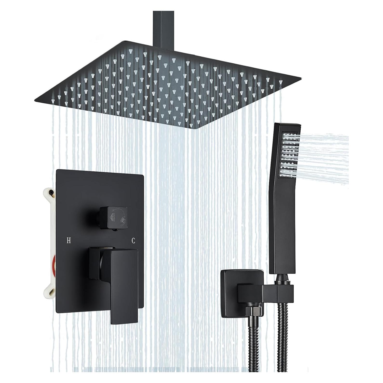 Sistema de Ducha Montado en Techo Saetow 12" Alta Presión