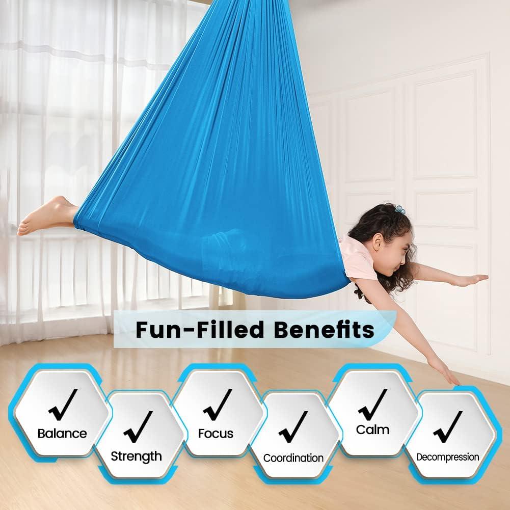 Columpio Sensorial MelkTemn Azul Claro 304.8x165.1 cm