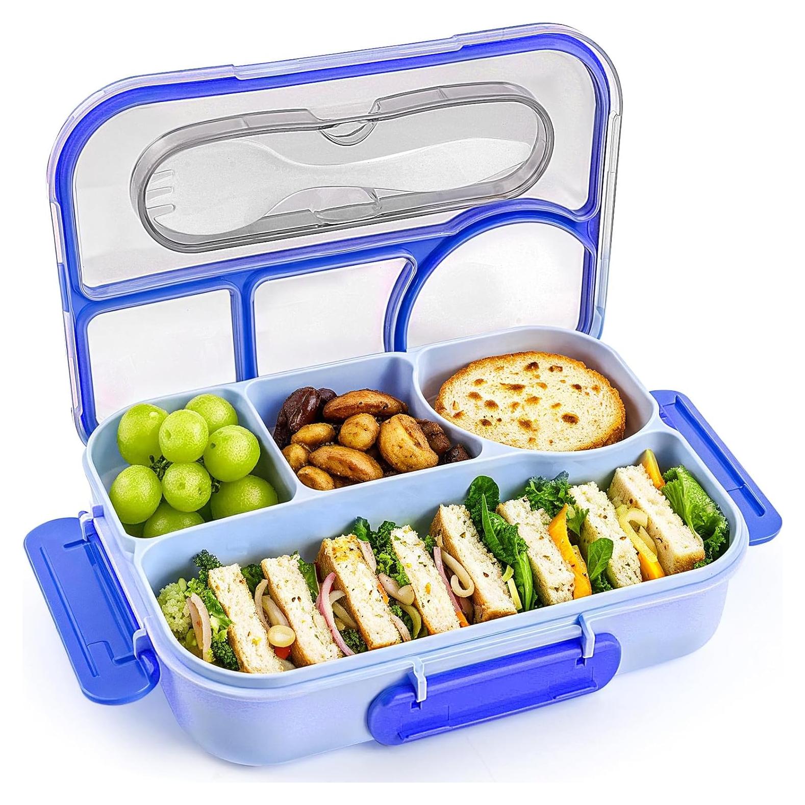 Caja Bento Adulto EASYFUN 1000ml 4 Compartimentos Azul