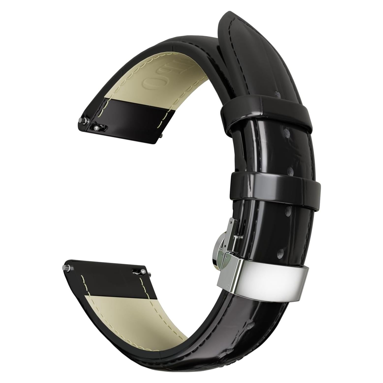 Correa de Reloj de Cuero RBIPO 20mm con Liberación Rápida