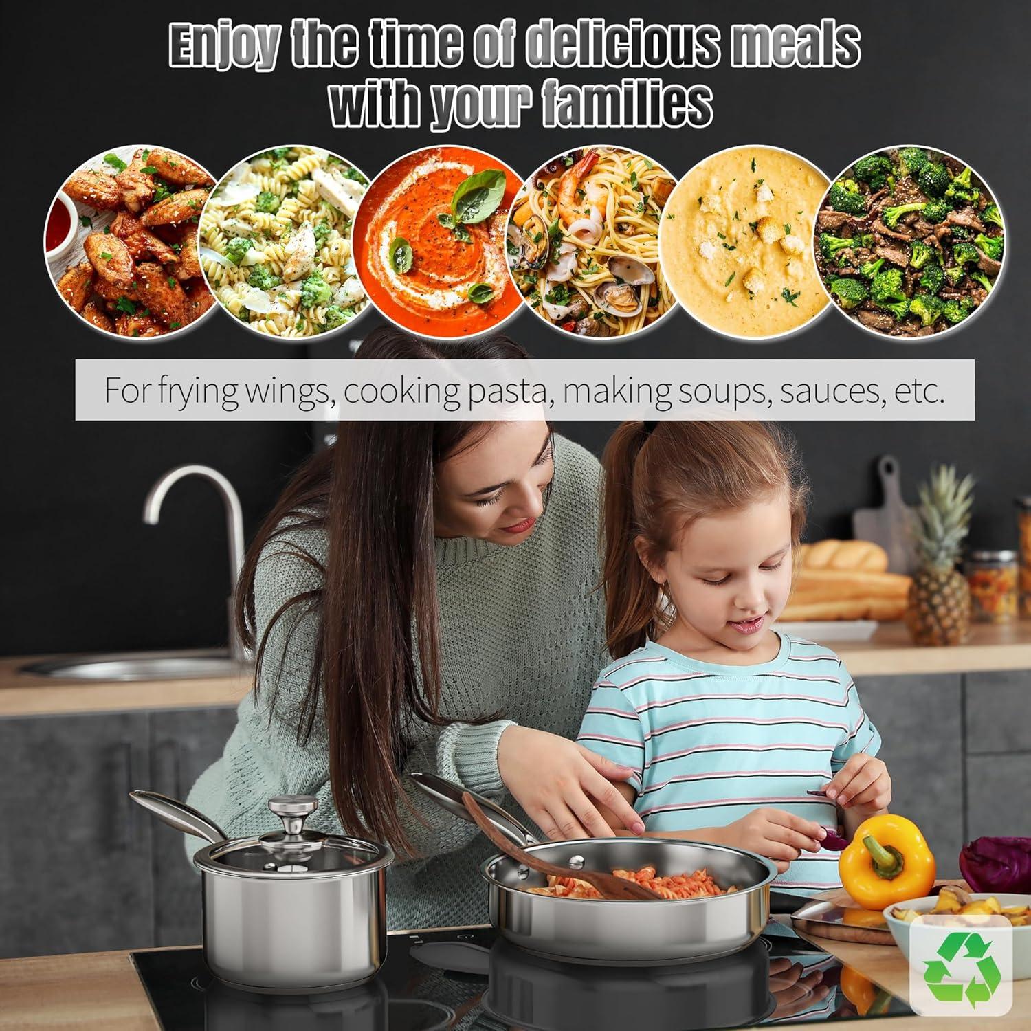 Juego de Utensilios de Cocina ASKSCICI 16 Piezas Acero Inoxidable