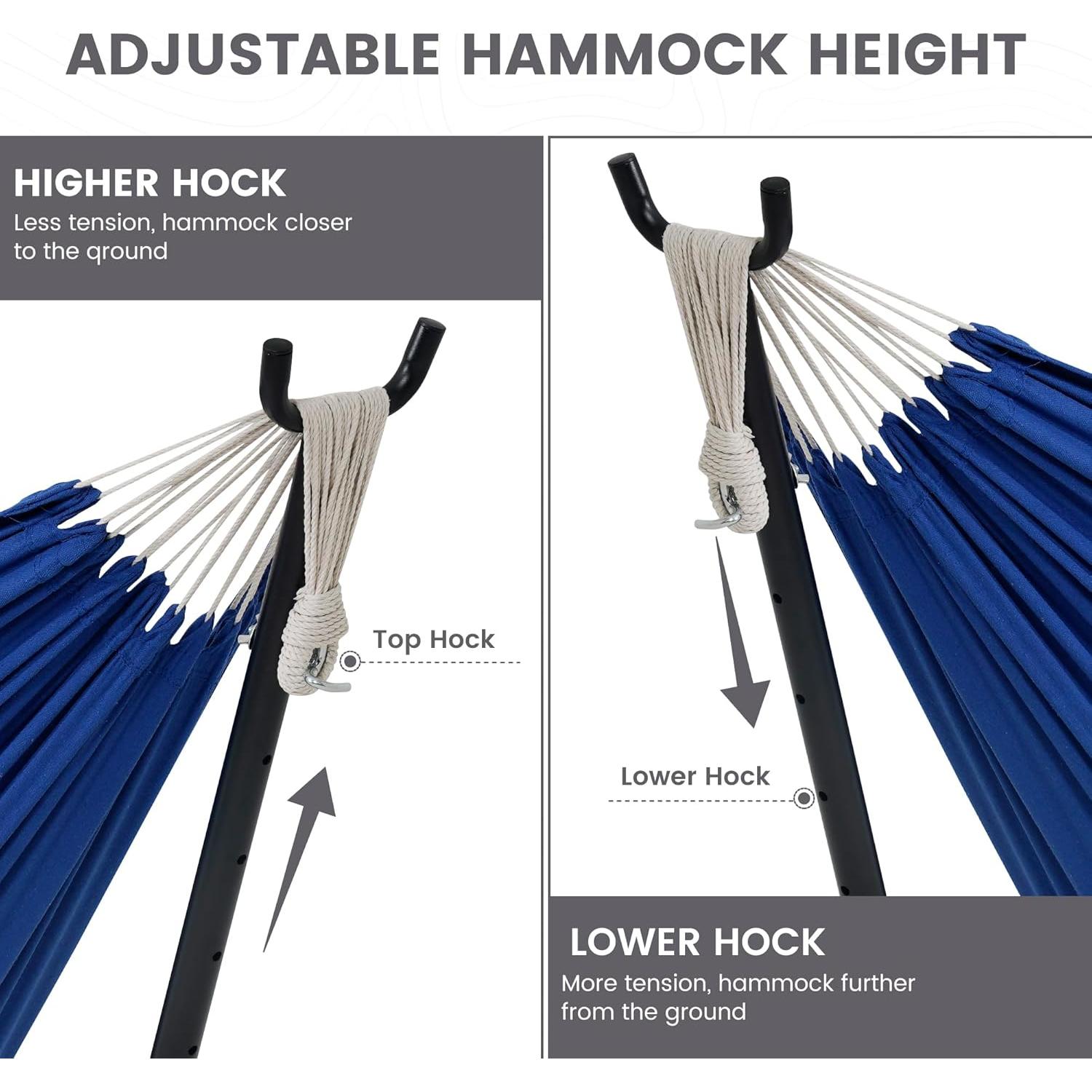 Hamaca Daze Perezosa Doble con Soporte de Acero 204 kg