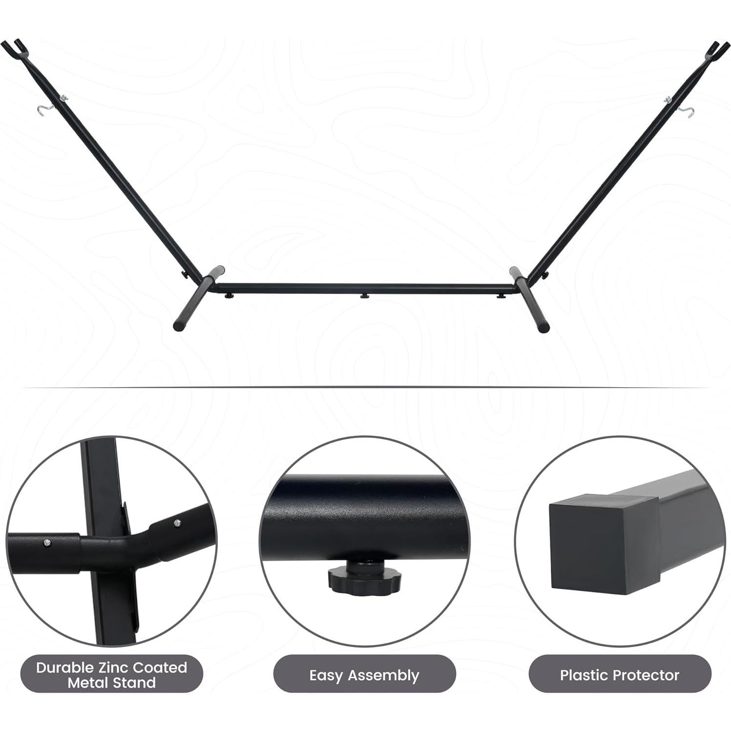 Hamaca Daze Perezosa Doble con Soporte de Acero 204 kg