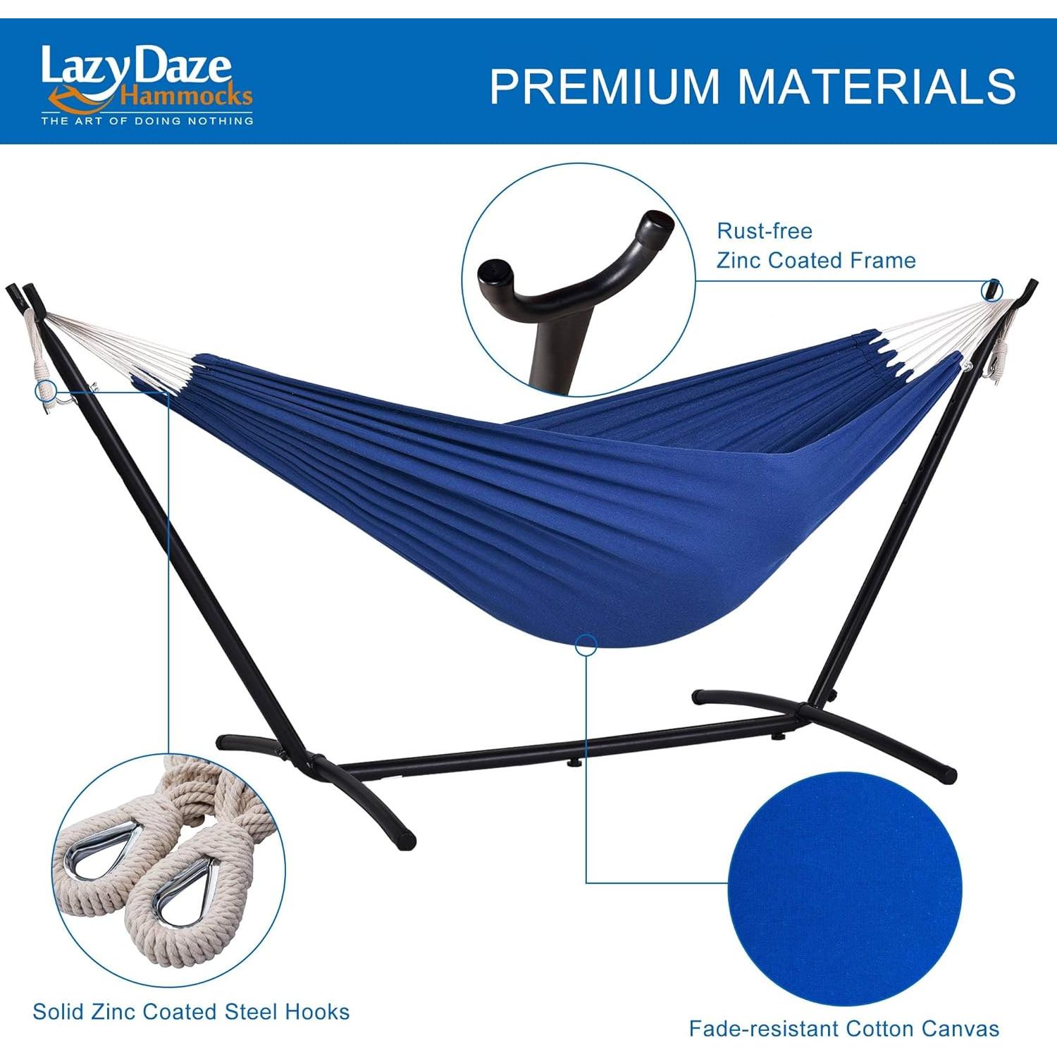 Hamaca Daze Perezosa Doble con Soporte de Acero 204 kg