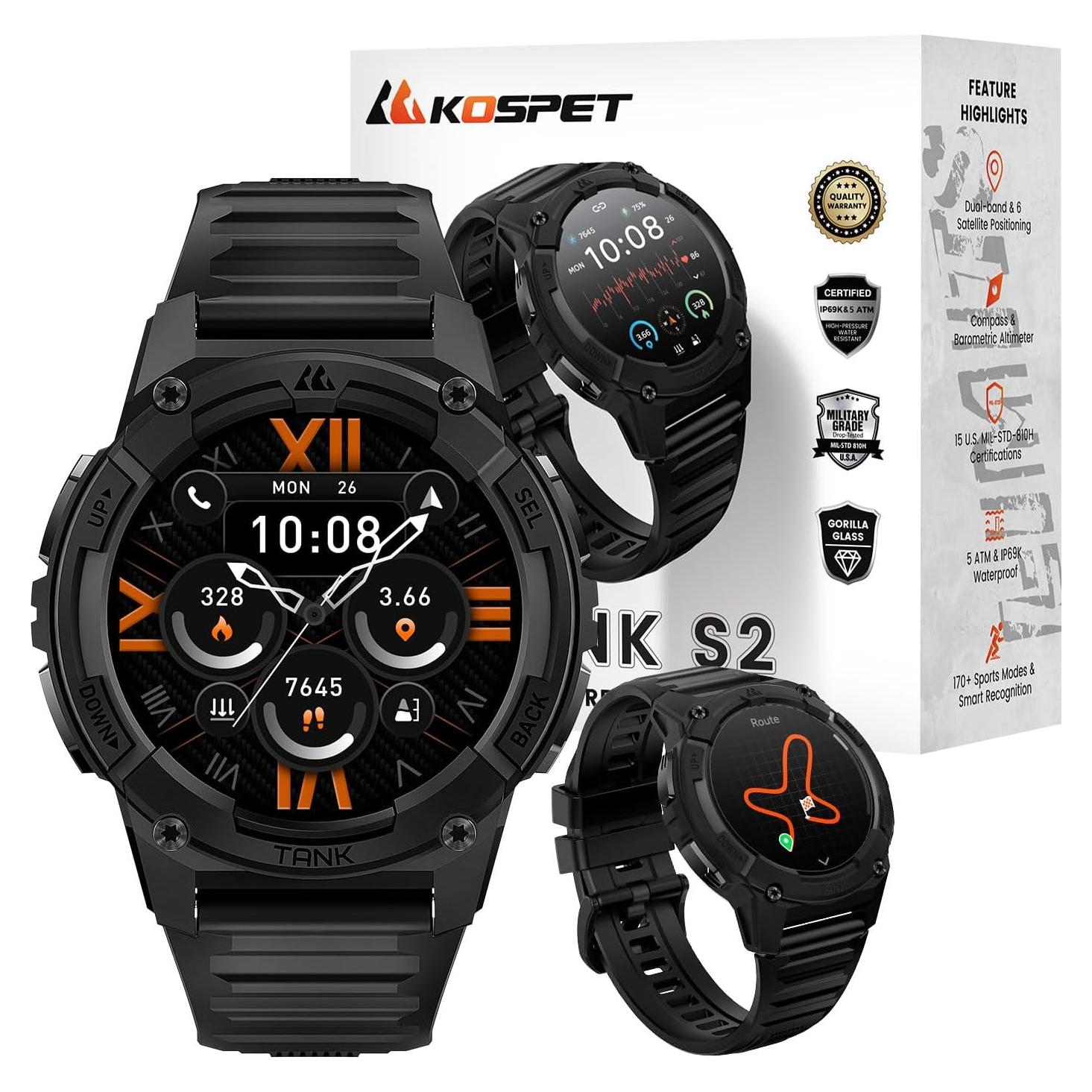 Reloj Inteligente KOSPET Tank S2 GPS 5ATM AMOLED 1.32"