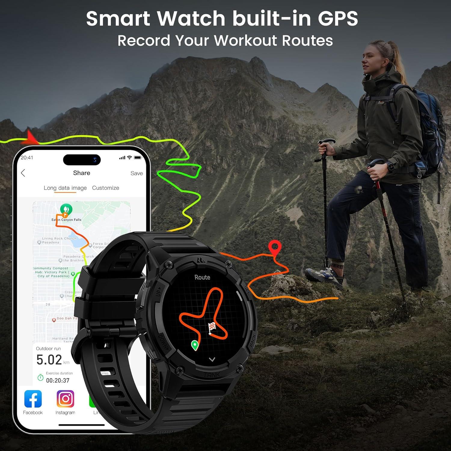 Reloj Inteligente KOSPET Tank S2 GPS 5ATM AMOLED 1.32"