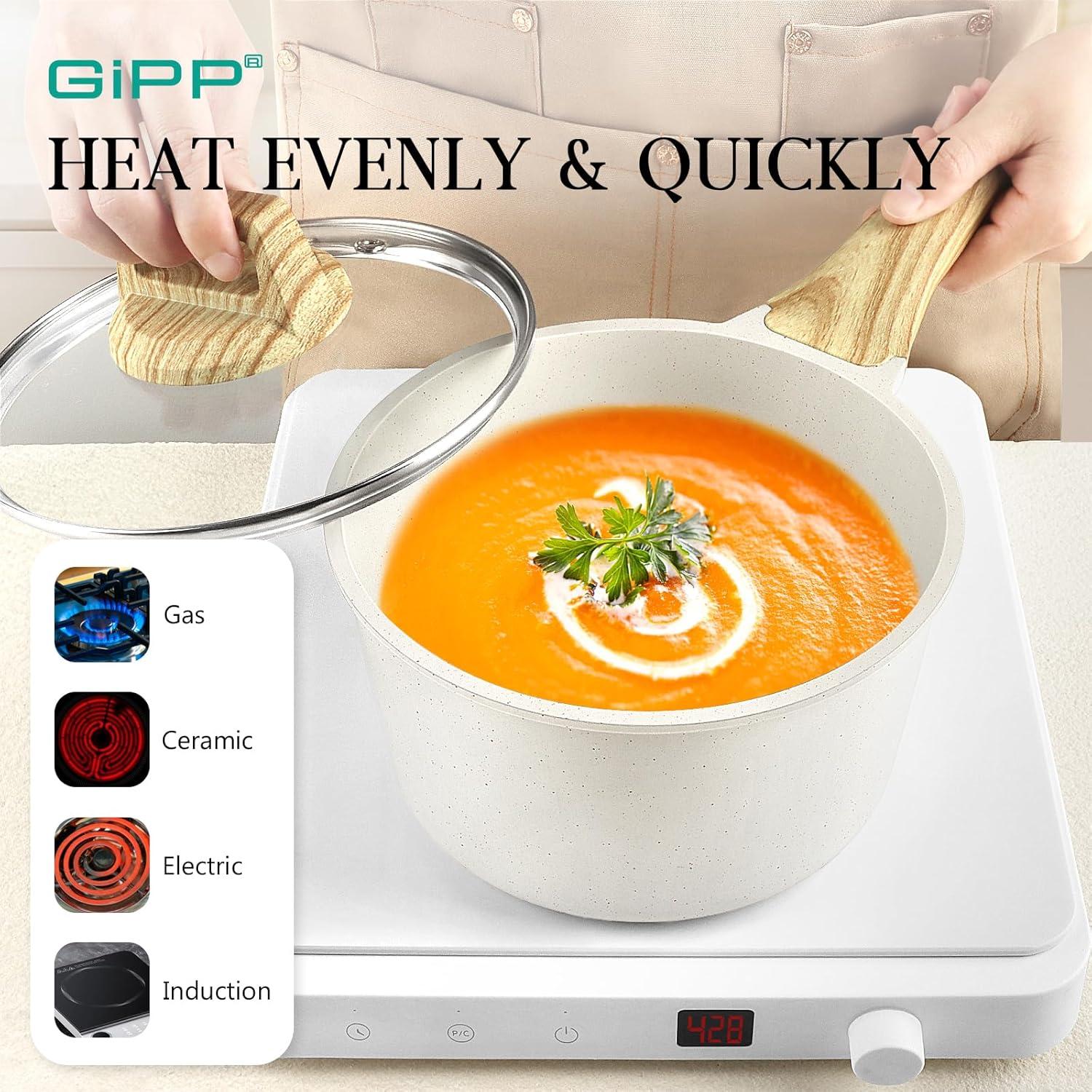 Juego de Ollas y Sartenes GiPP 14 Piezas Antiadherente