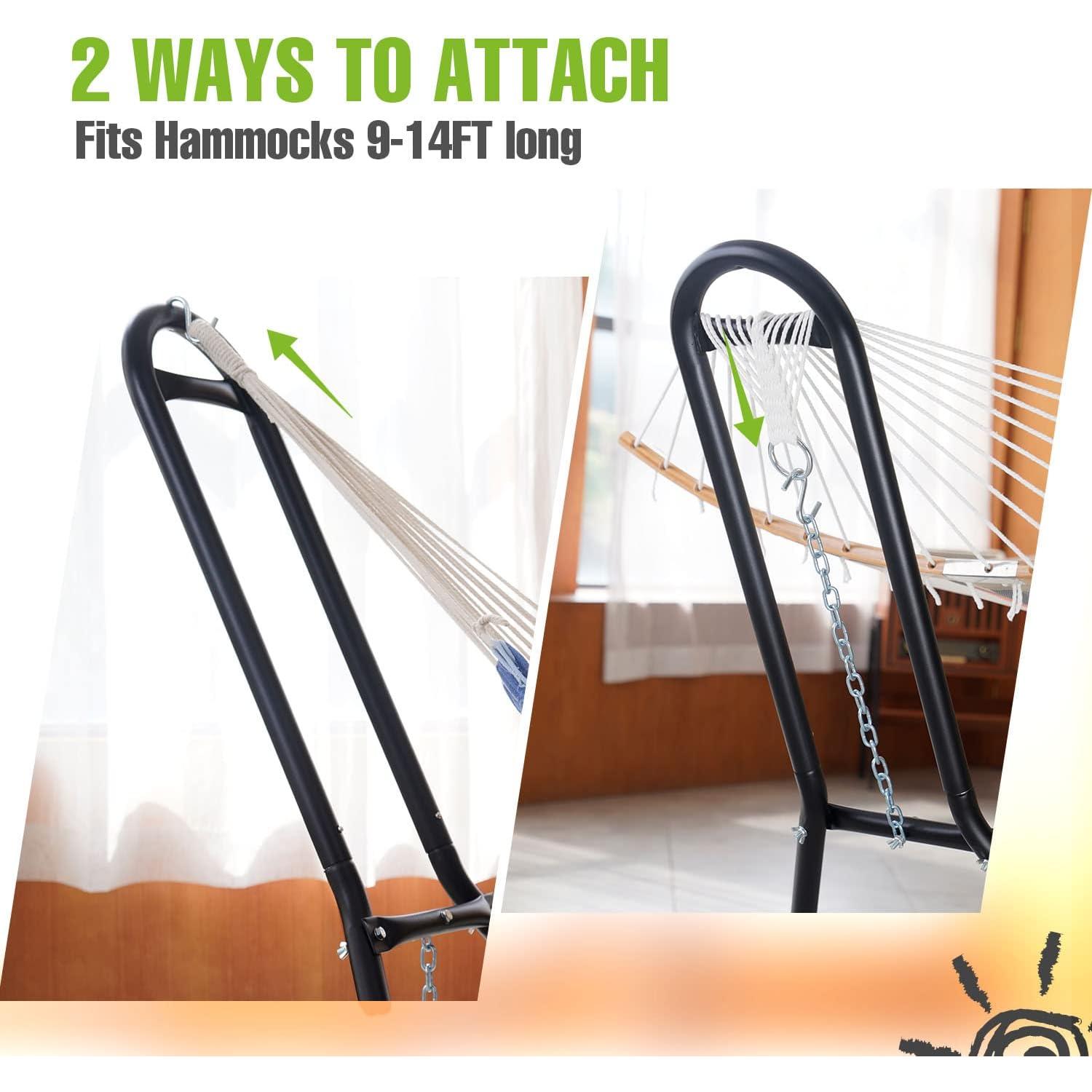 Soporte de Hamaca Zupapa para 2 Personas 250 kg Negro