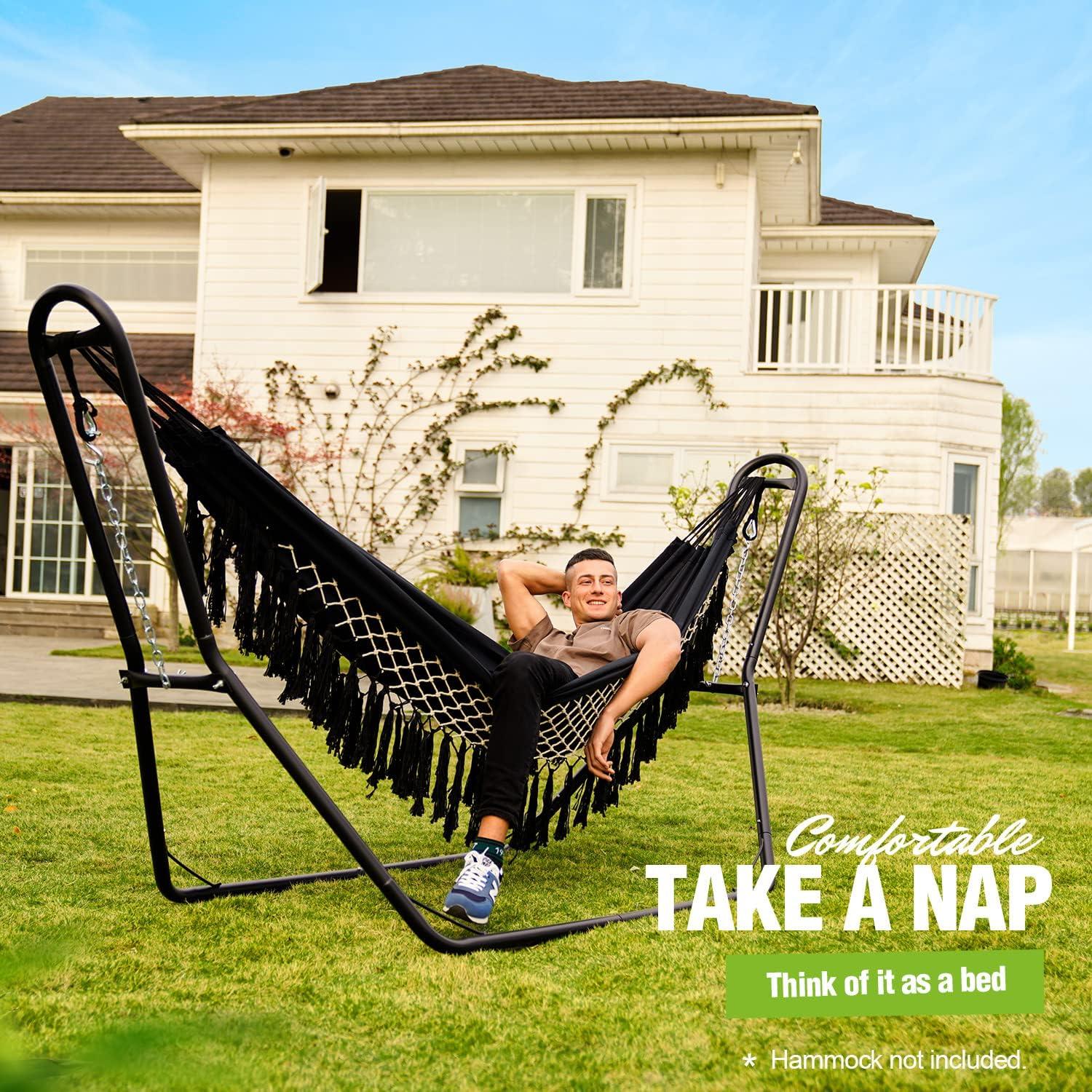 Soporte de Hamaca Zupapa para 2 Personas 250 kg Negro