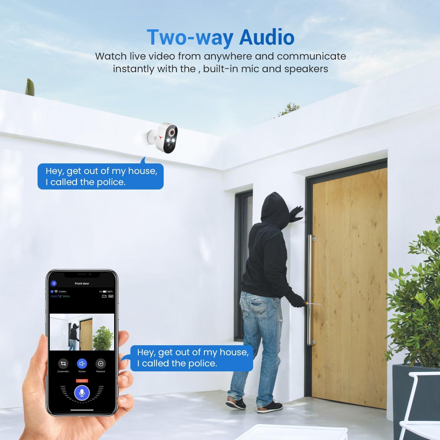 Cámara de Seguridad Inalámbrica BoilNano M9 1080p con Visión Nocturna