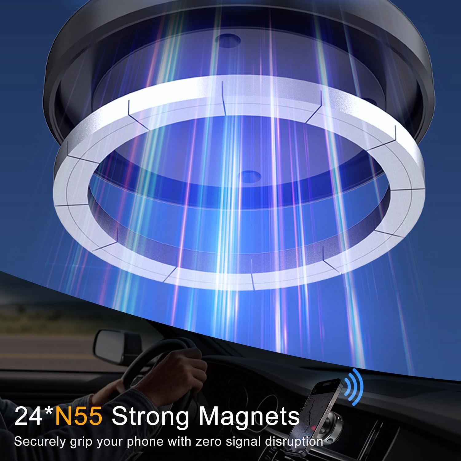 Soporte Magnético de Teléfono Jkoailiwi Ajustable 360 Negro