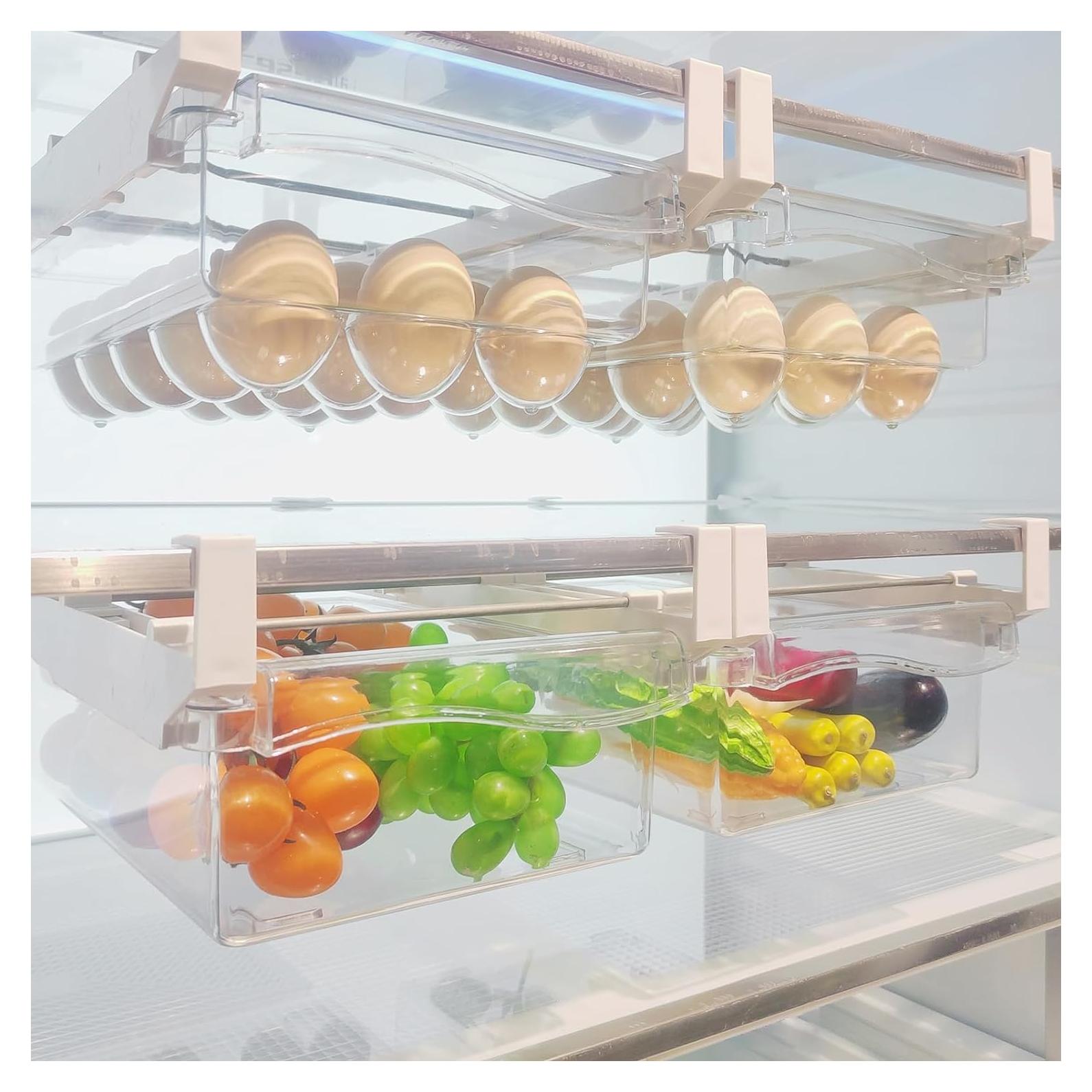 Cajones Organizador de Refrigerador URALFA 2 Paquete Ajustables 30x30 cm