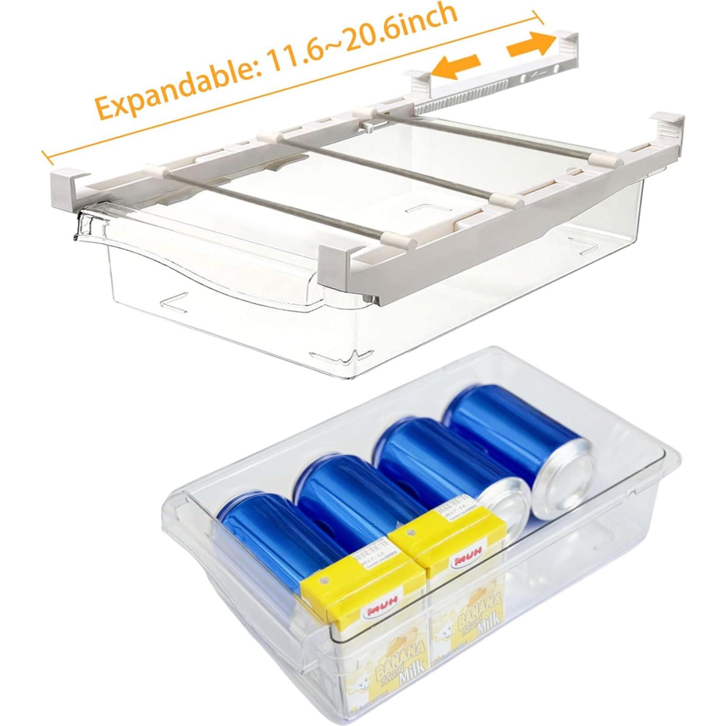 Cajones Organizador de Refrigerador URALFA 2 Paquete Ajustables 30x30 cm