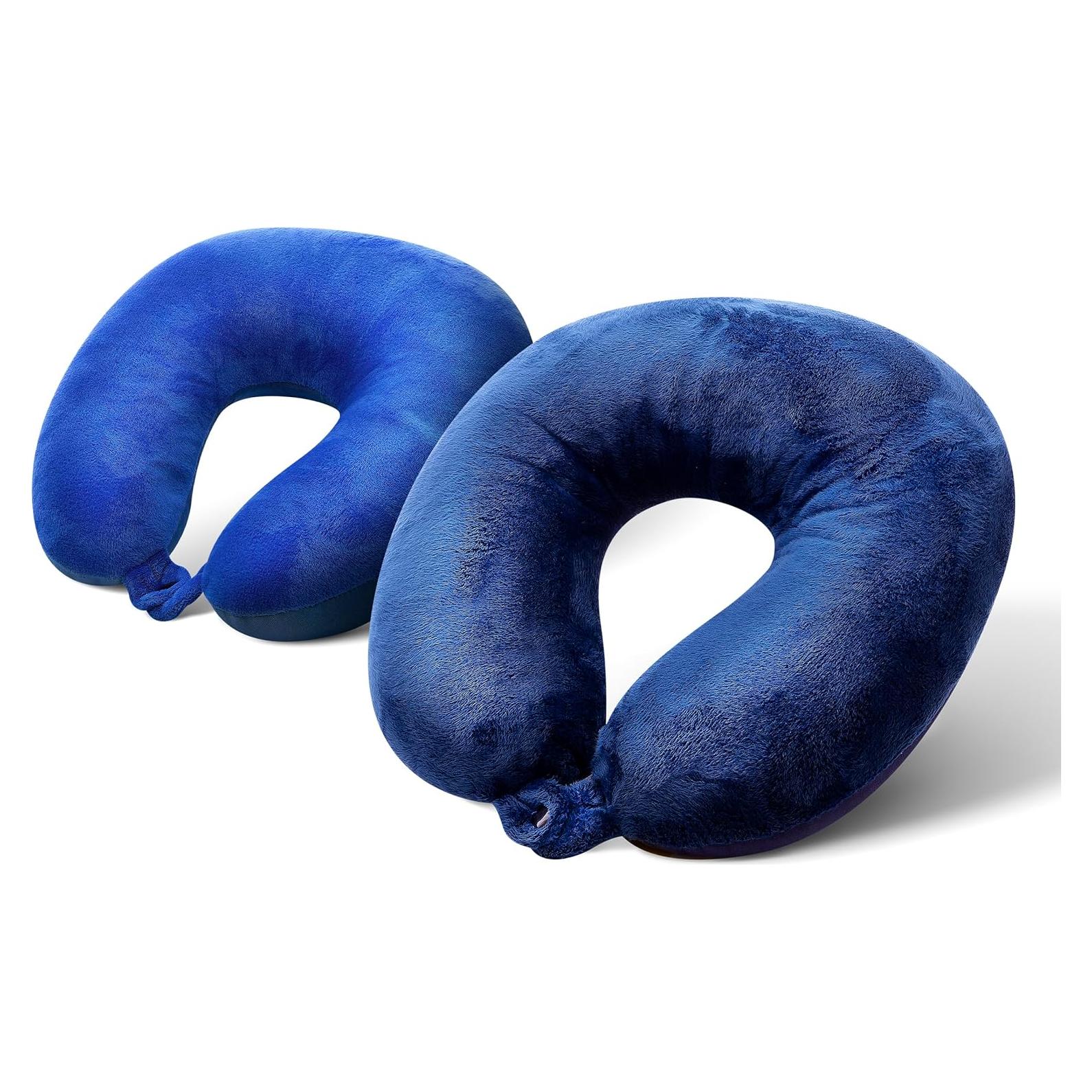 Almohadas de Viaje Cloudz - Juego de 2 Microperlas Azul