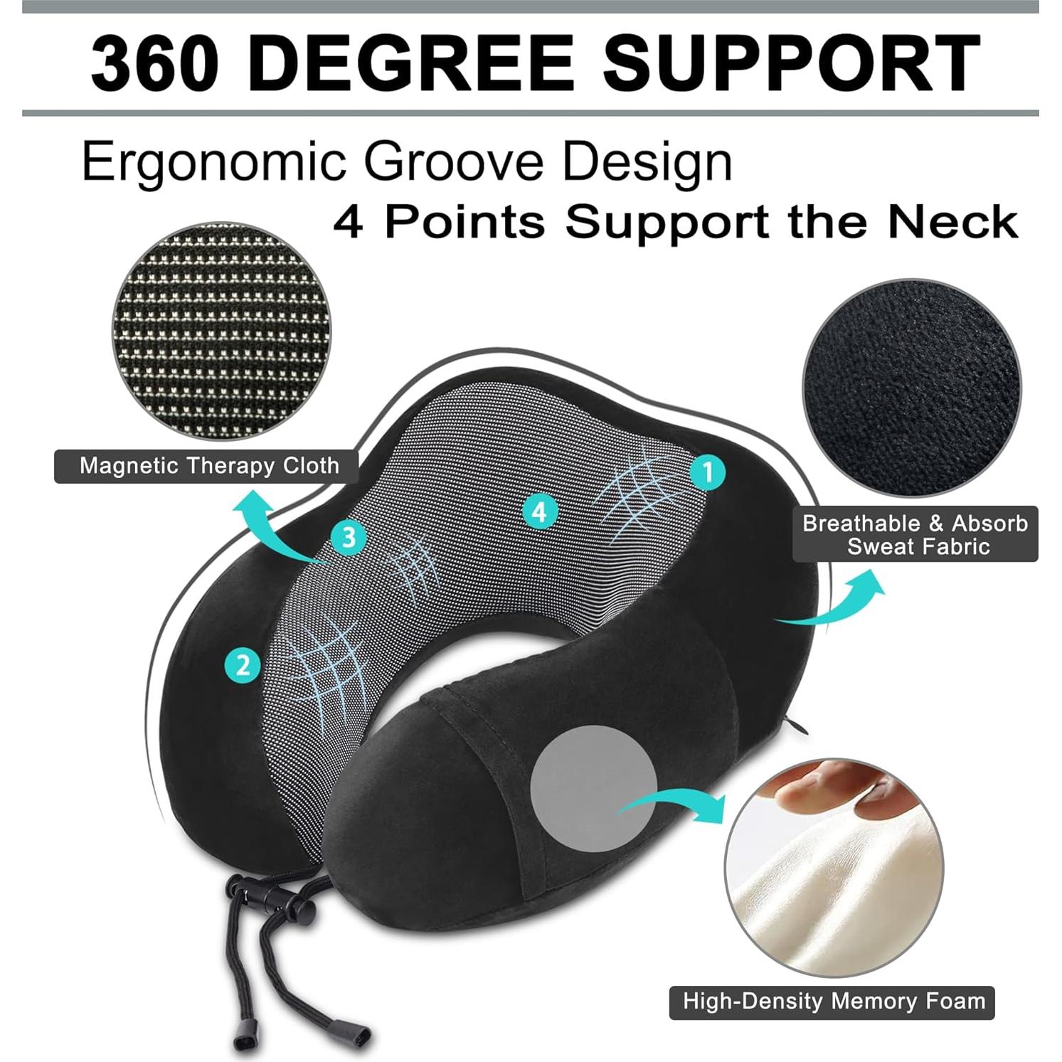 Juego de Almohada y Manta de Viaje Urnexttour Espuma de Memoria