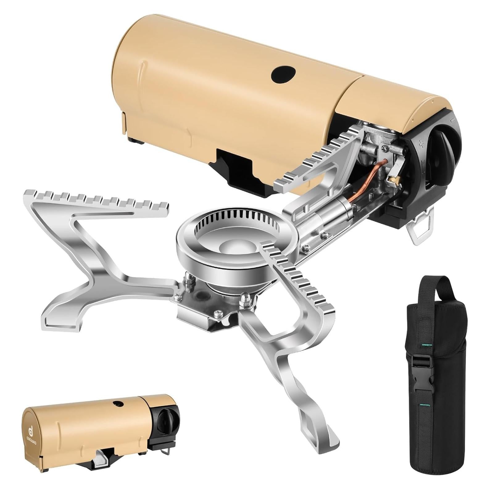 Estufa de Camping Portátil Odoland 1400W Plegable Gas