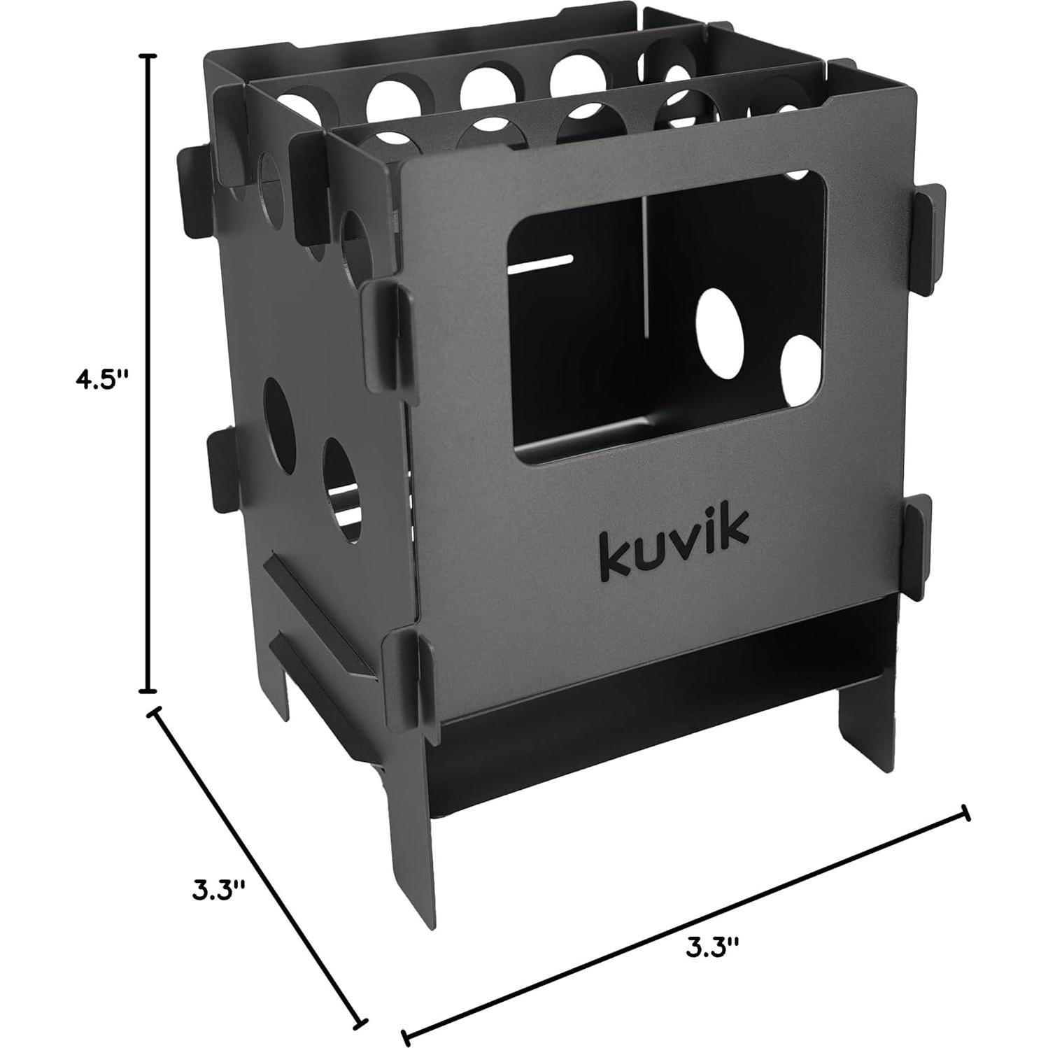 Estufa de Madera Kuvik Titanio Compacta 0.12 kg para Camping