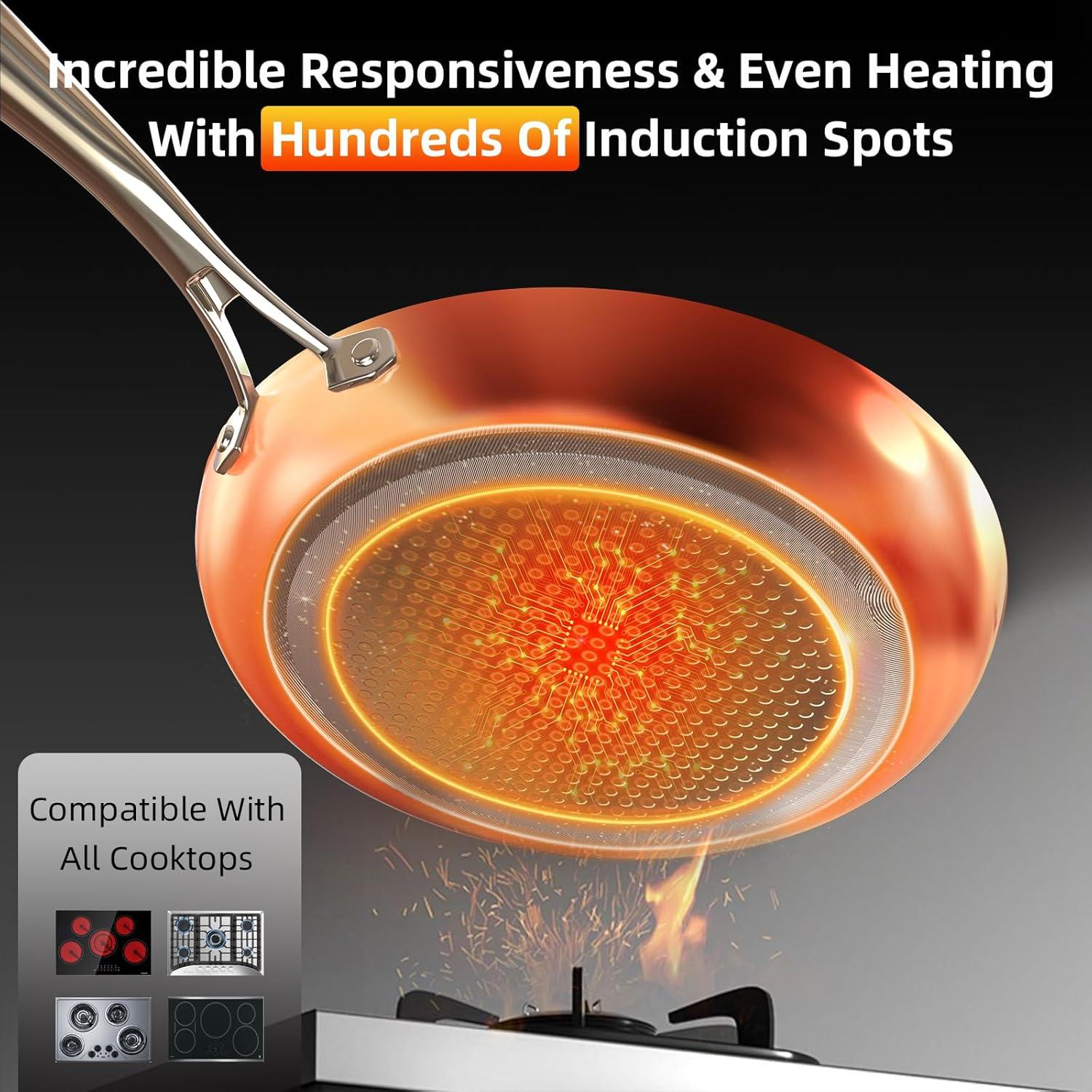 Juego de Ollas y Sartenes DUXANO 14 Piezas Cerámica Antiadherente