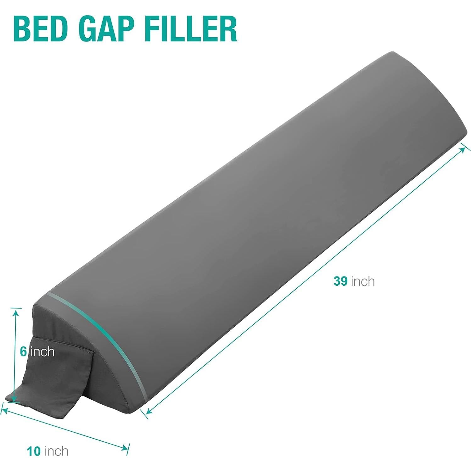 Almohada Wedge Vekkia Doble XL Gris 99 cm x 25 cm x 15 cm