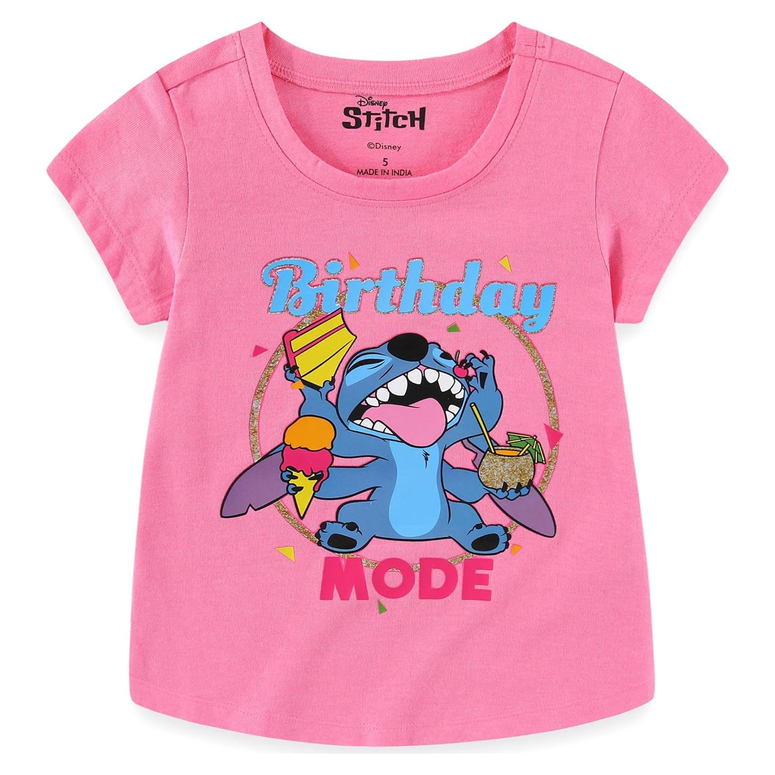 Camisetas de Manga Corta Lilo y Stitch para Niñas - 3 Piezas