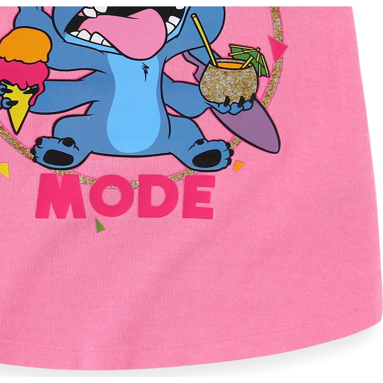 Camisetas de Manga Corta Lilo y Stitch para Niñas - 3 Piezas