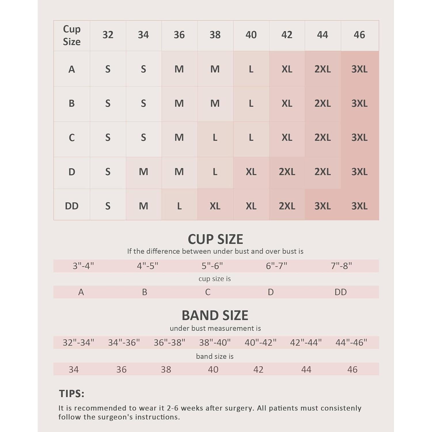 Sujetador Compresión Postquirúrgico FeelinGirl Mediano Piel