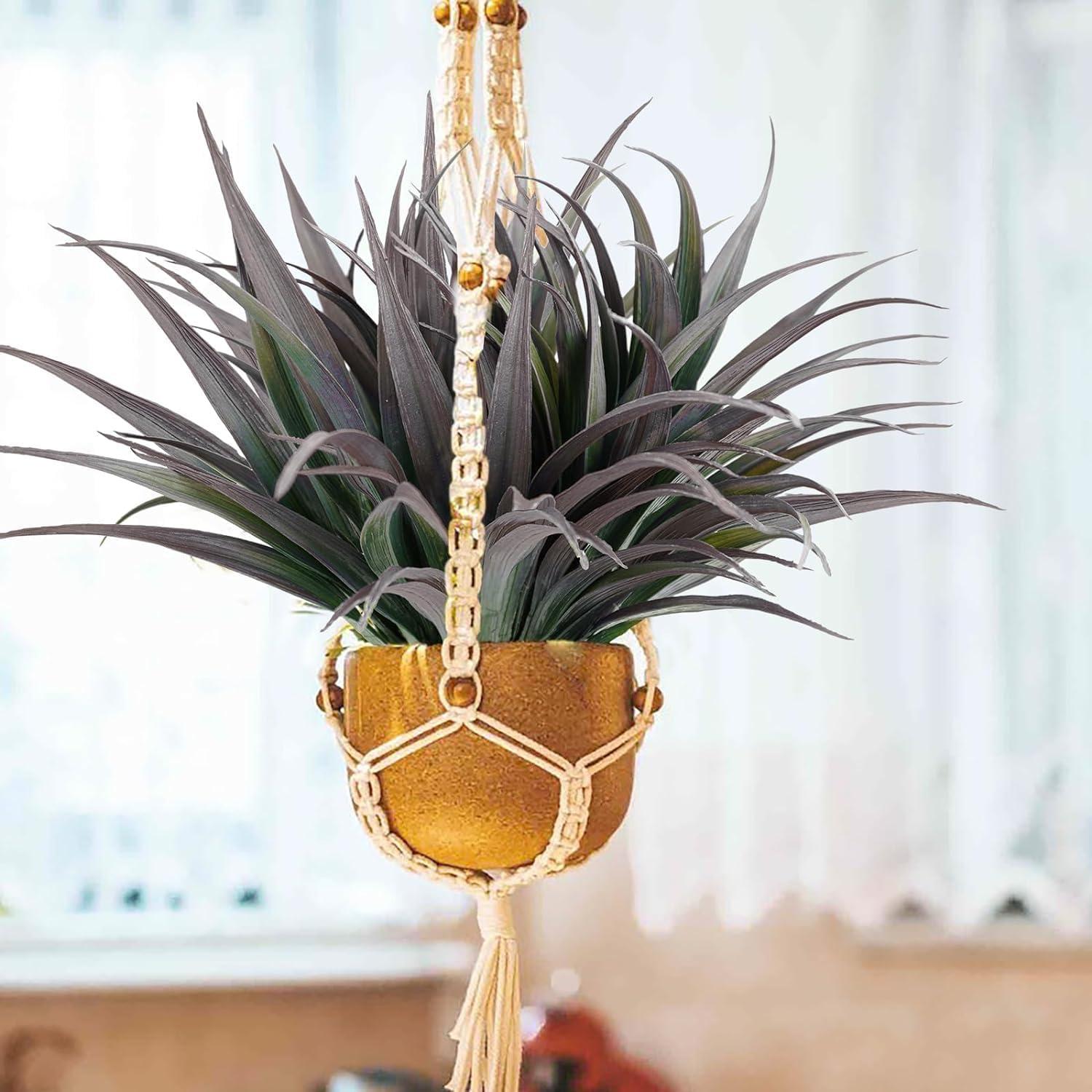 Grama Artificial Ruidazon 24 Pcs Verde Oscuro y Rojo 44.9 cm