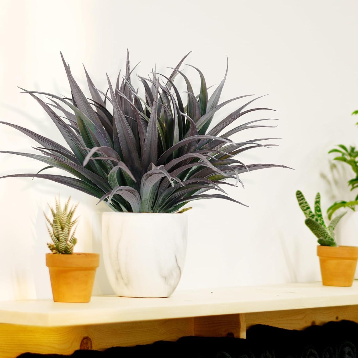 Grama Artificial Ruidazon 24 Pcs Verde Oscuro y Rojo 44.9 cm