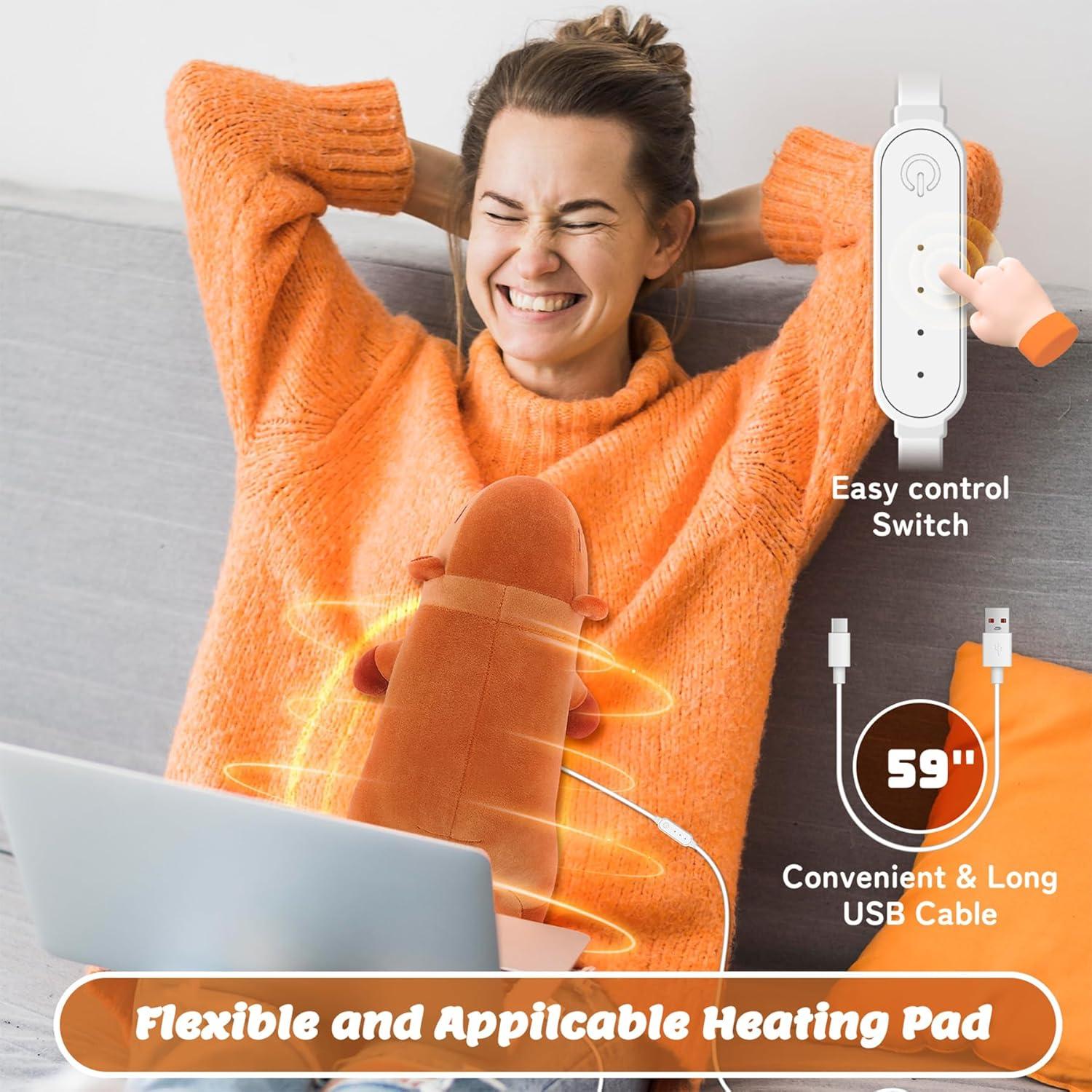 Almohadilla Térmica Eléctrica Capibara 35.56 cm USB Alivio Dolor