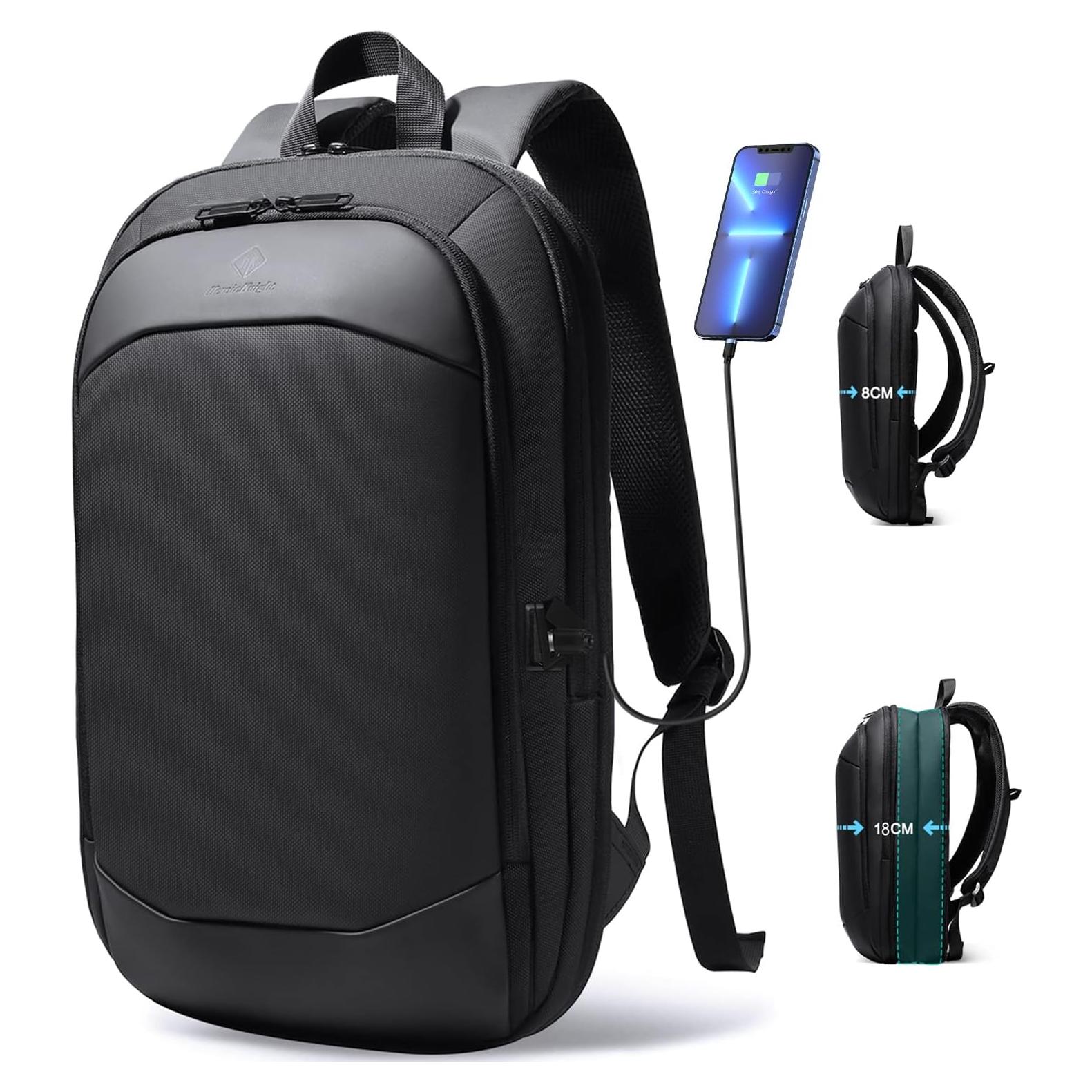 Mochila de Negocios HK 17" Impermeable con Carga USB