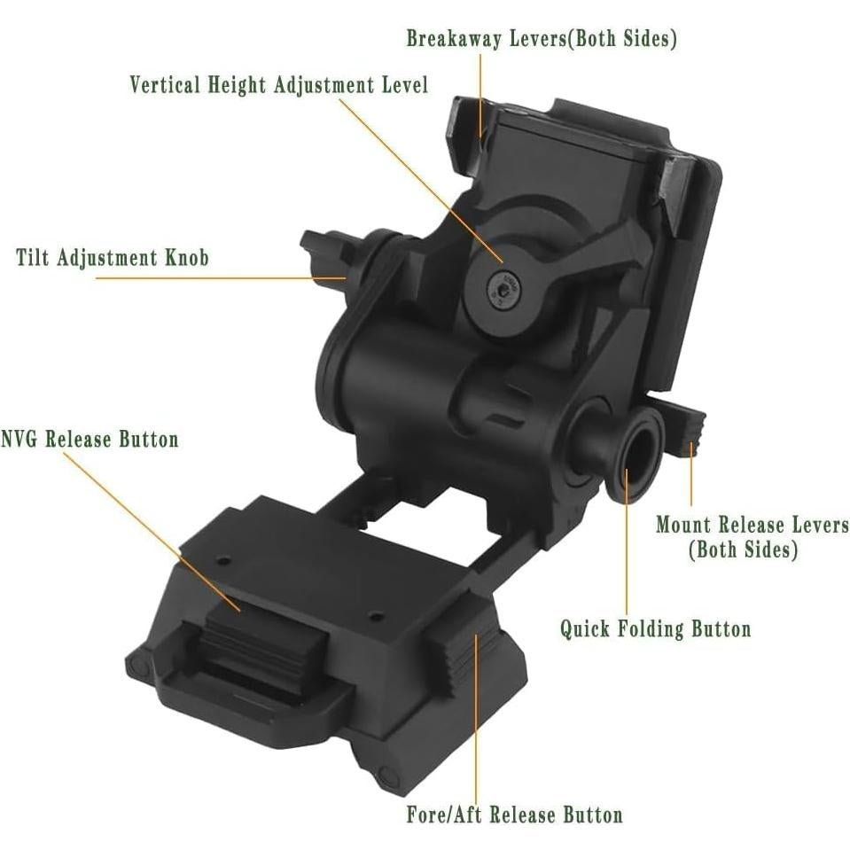 Soporte Táctico Lpoip NVG L4g24 para Casco - ABS Negro