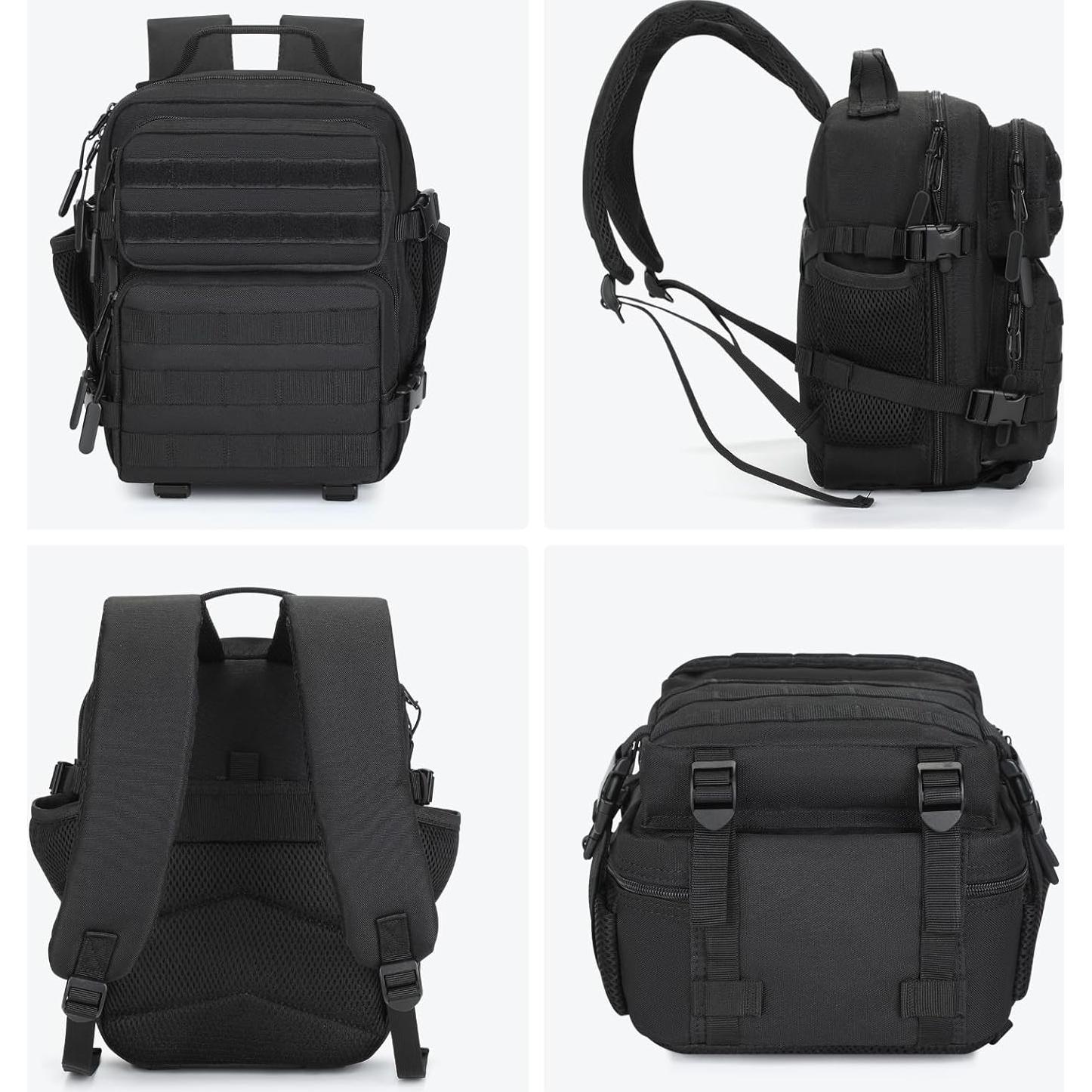 Mochila Táctica Mini Huntvp 9L Impermeable Negra