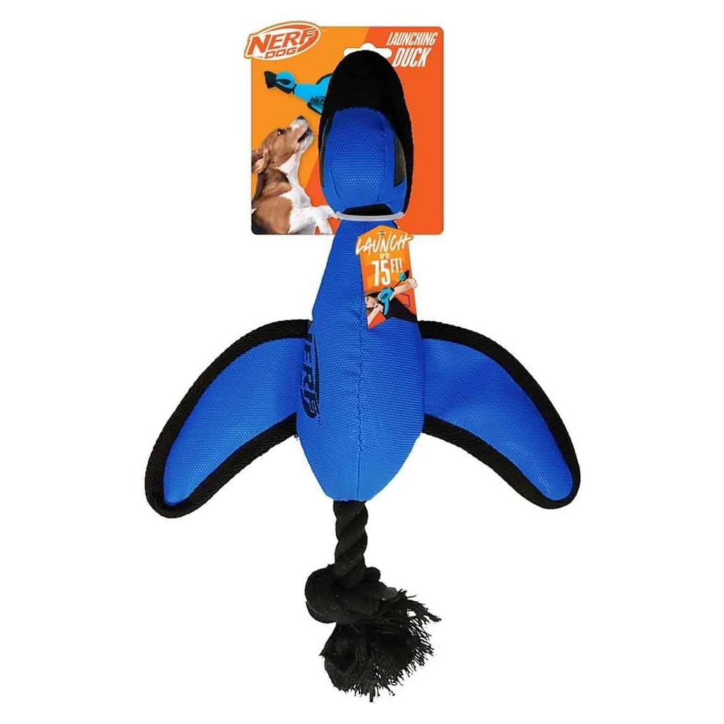Lanzador de Juguete para Perros Nerf Dog Pato Azul 41.91 cm
