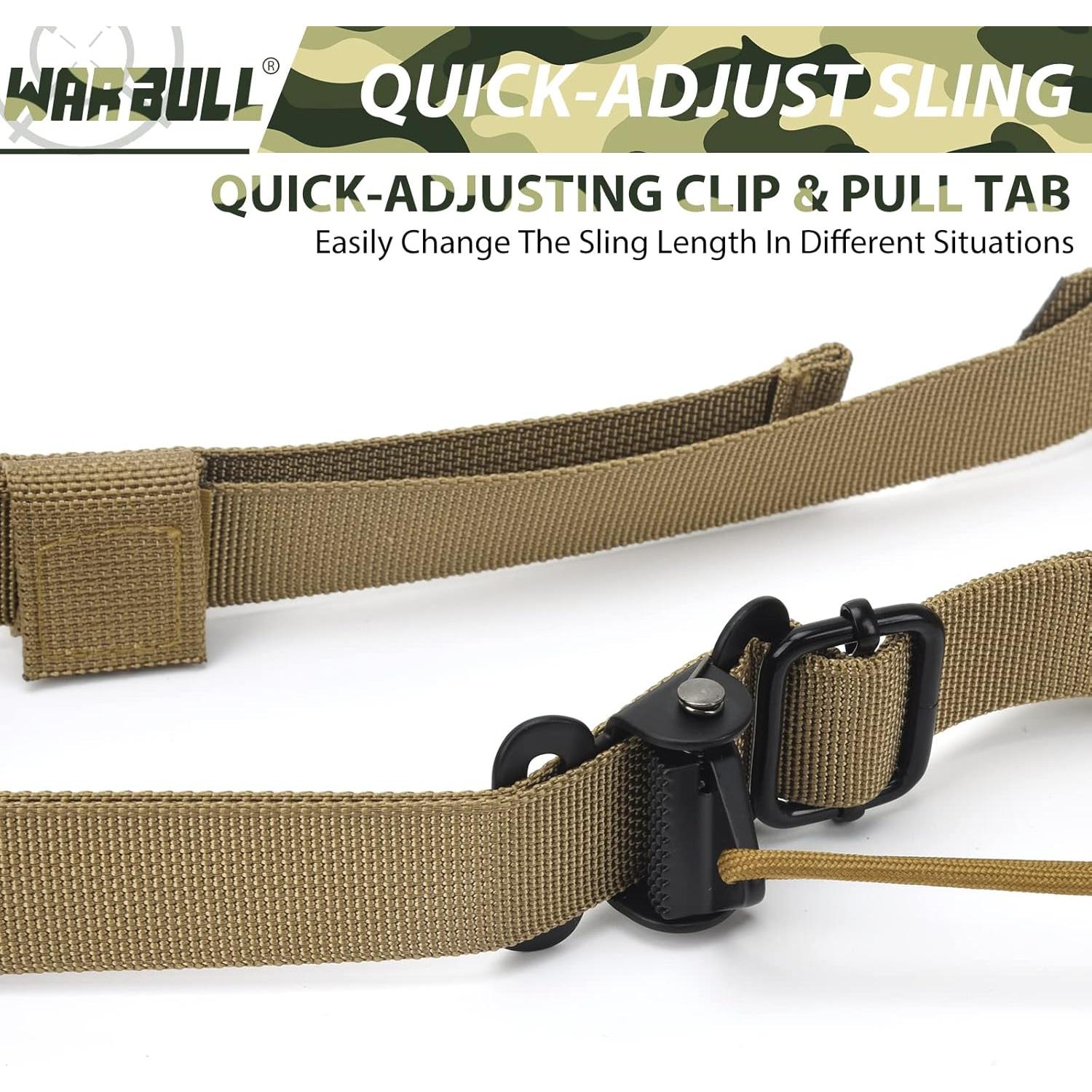 Correa de Rifle 2 Puntos WarBull MultiCamo Ajuste Rápido