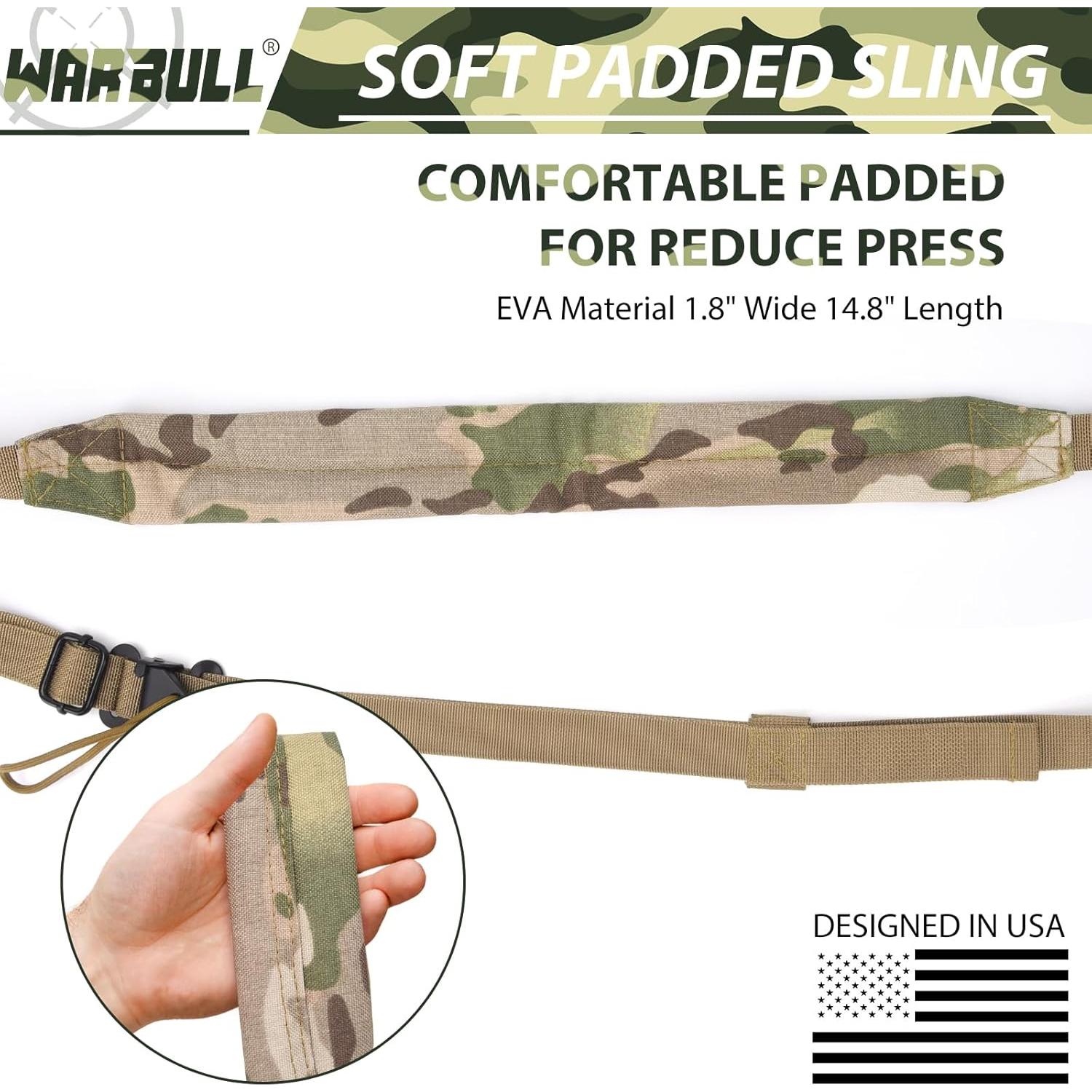 Correa de Rifle 2 Puntos WarBull MultiCamo Ajuste Rápido